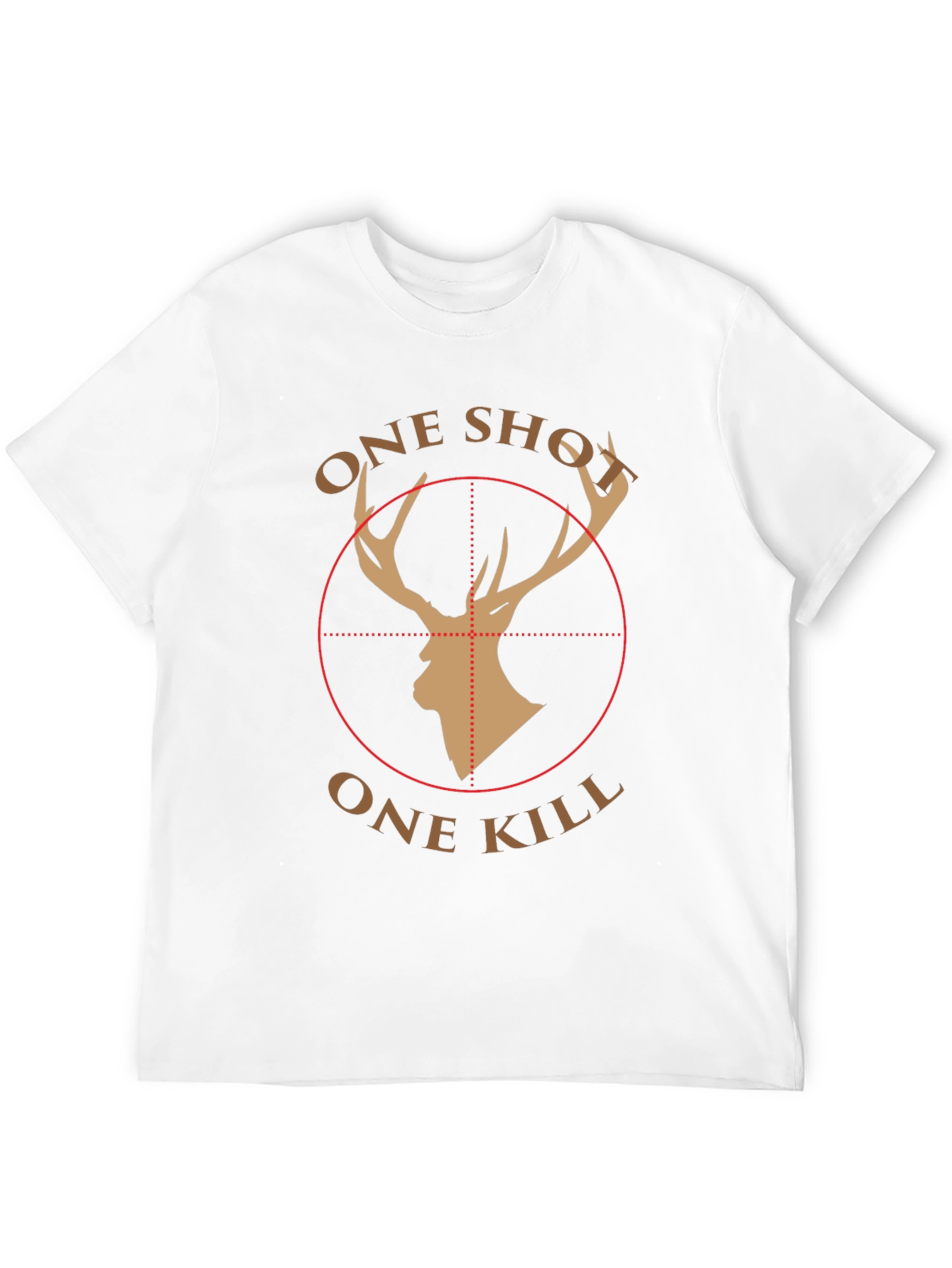 One Shot One Kill Deer Hunter Graphic T-Shirt