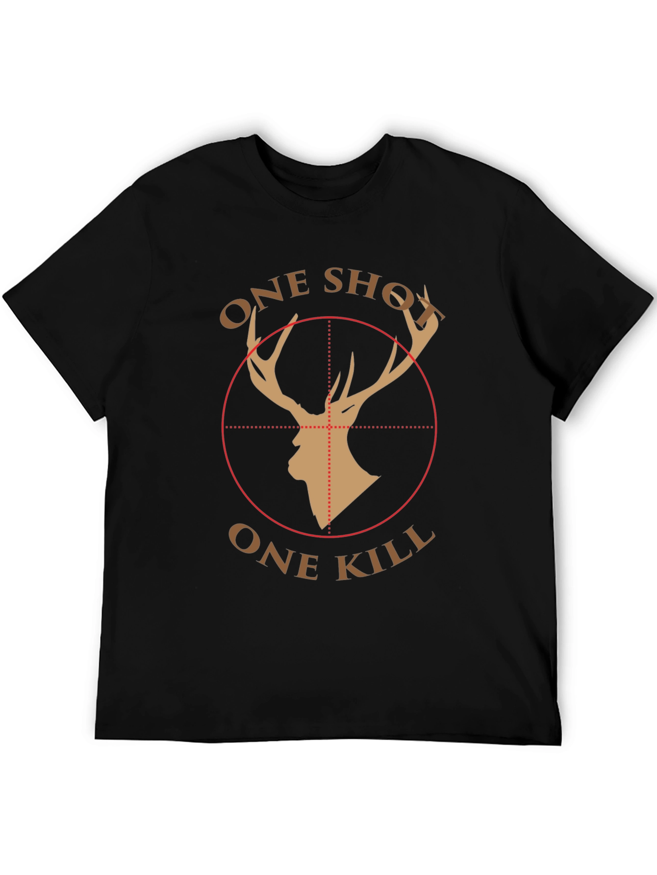 One Shot One Kill Deer Hunter Graphic T-Shirt