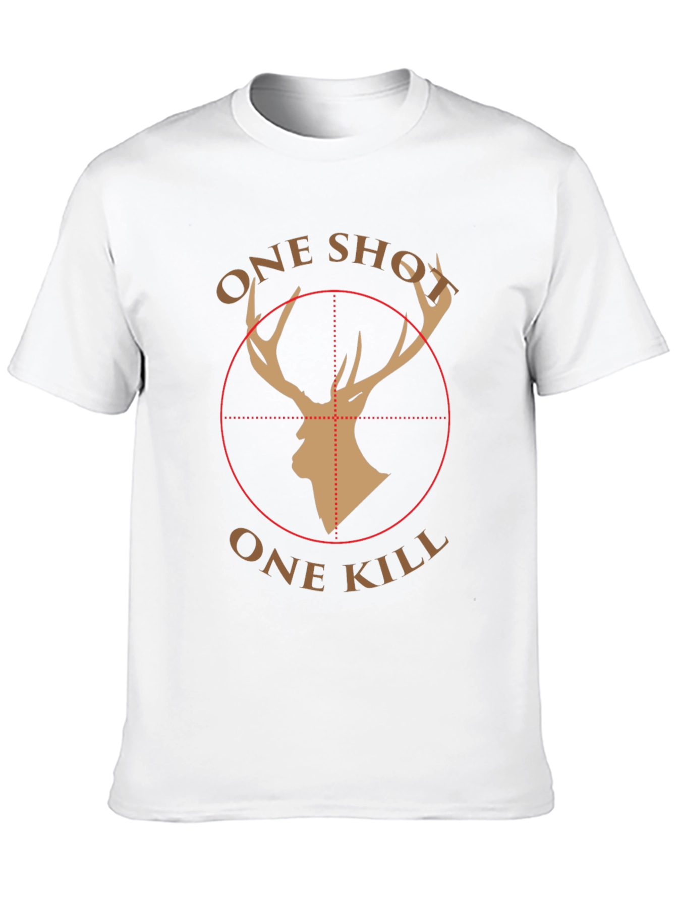 One Shot One Kill Deer Hunter Graphic T-Shirt