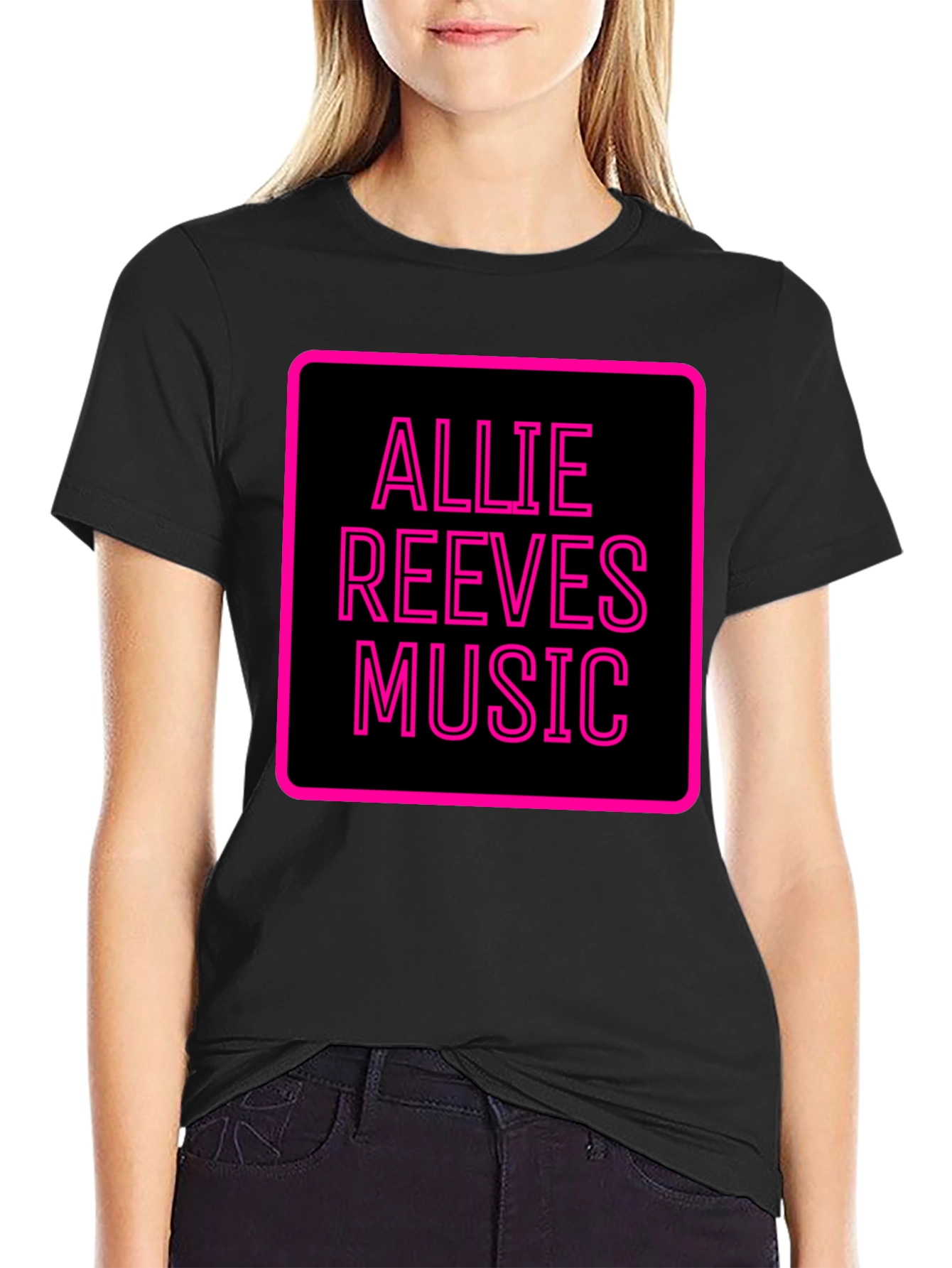 Allie Reeves Music Black T-Shirt