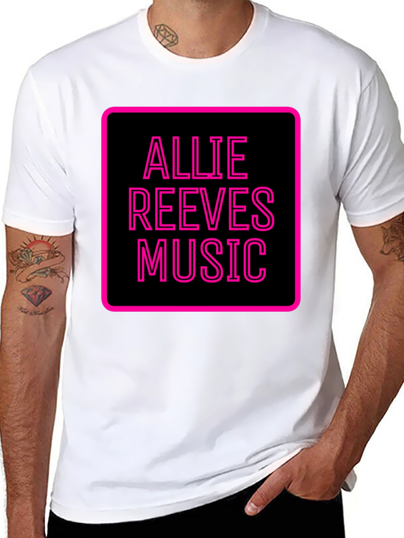 Allie Reeves Music Black T-Shirt