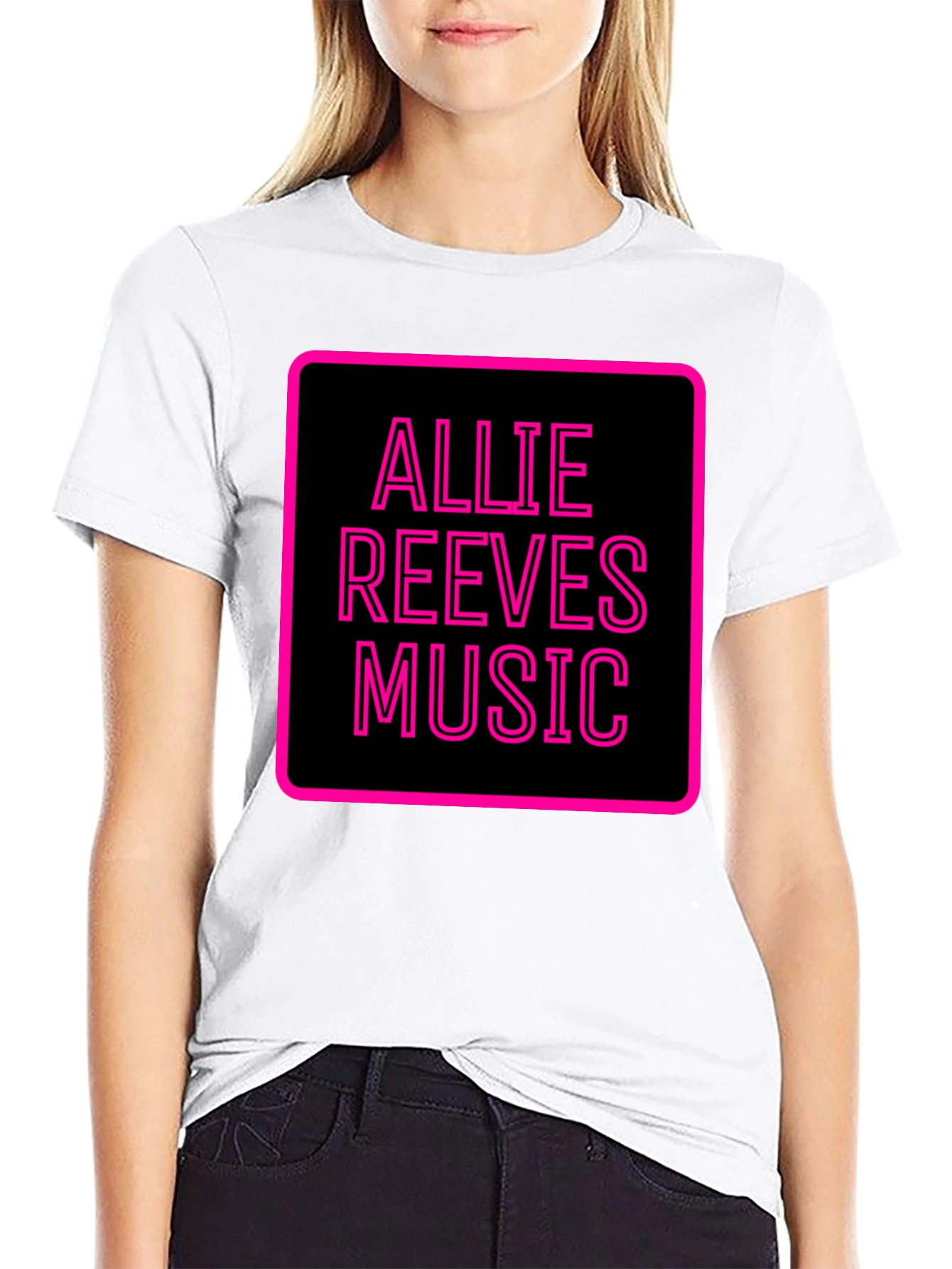 Allie Reeves Music Black T-Shirt