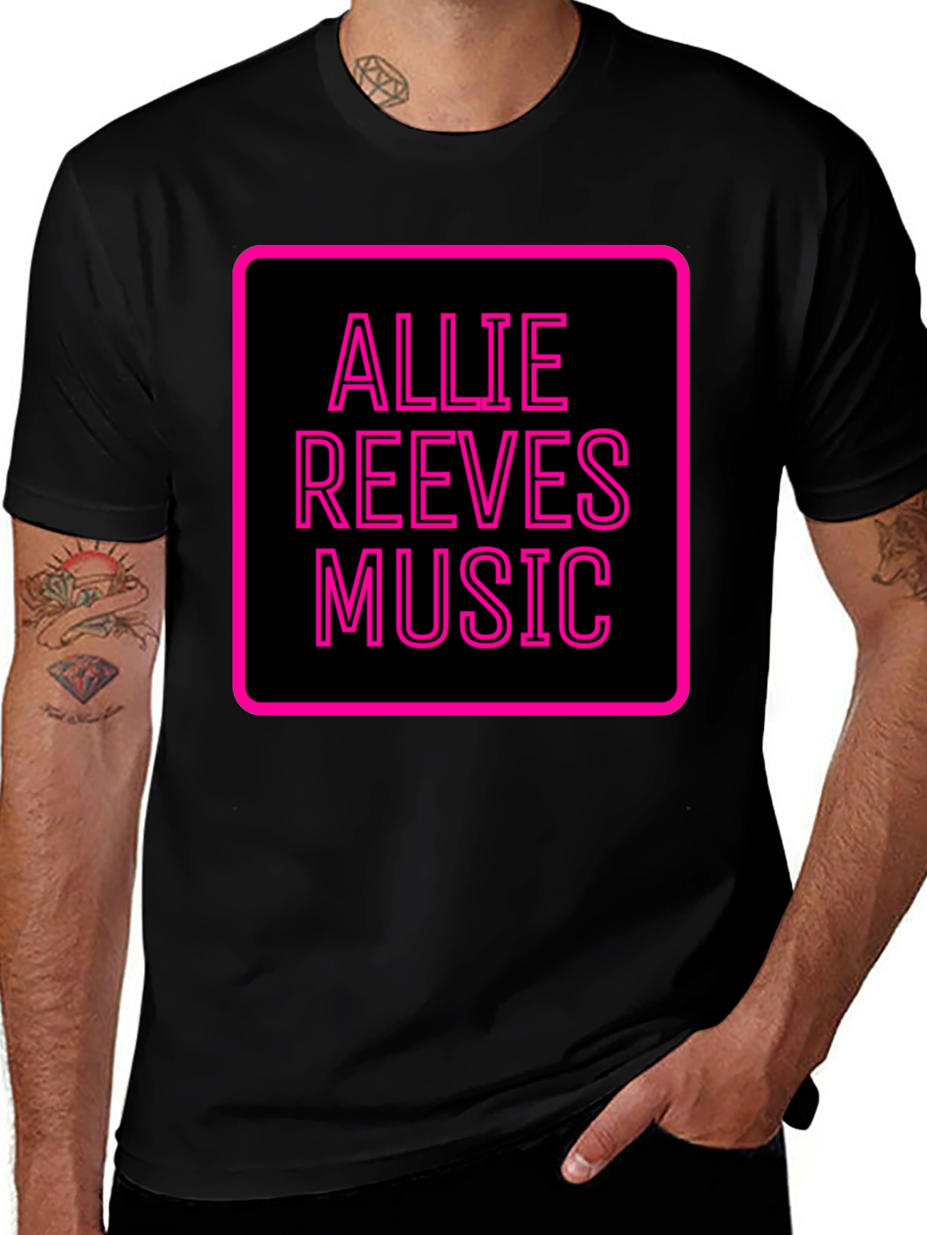 Allie Reeves Music Black T-Shirt