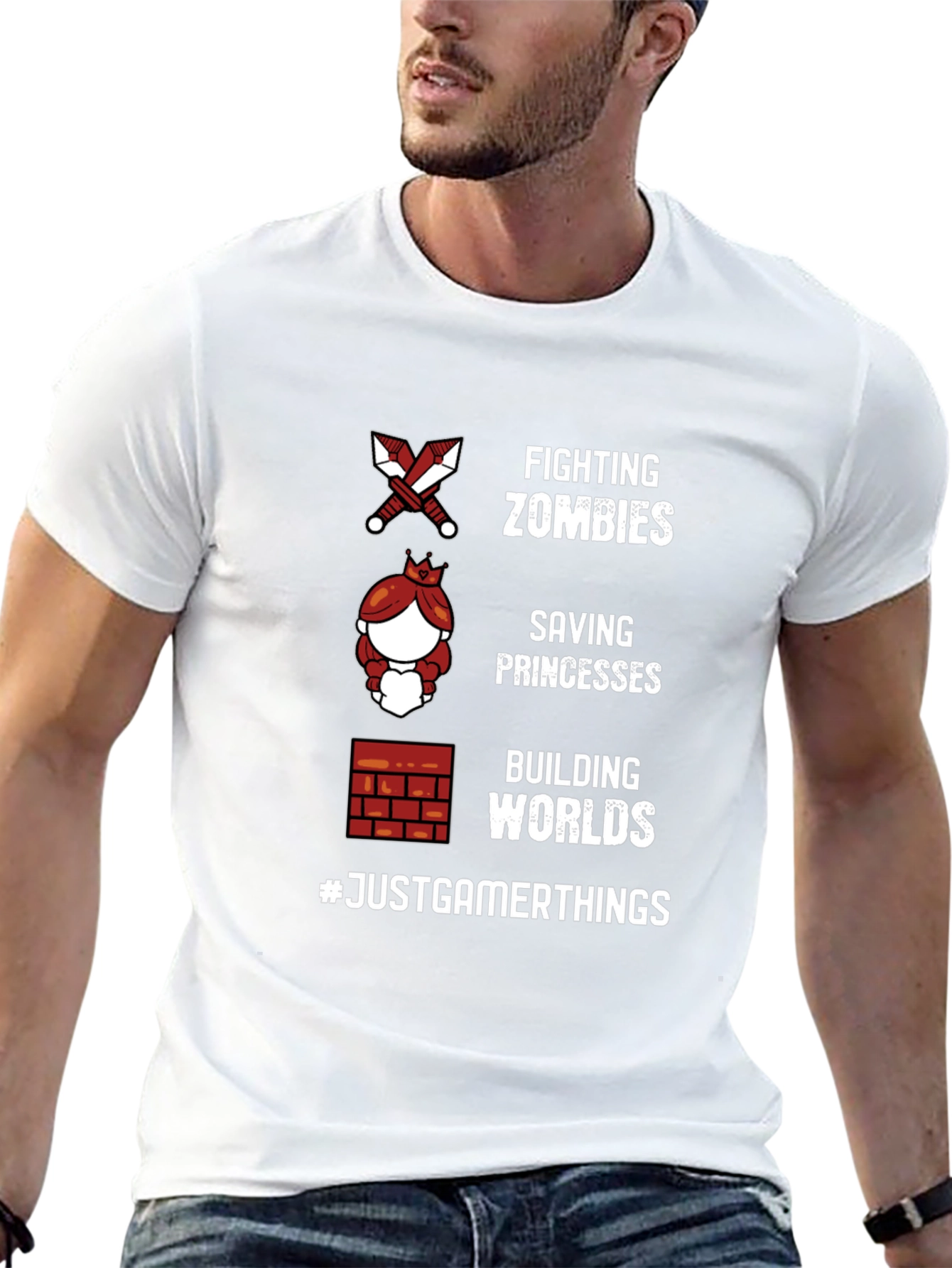 Gamer Things T-Shirt: Zombies Princesses Worlds