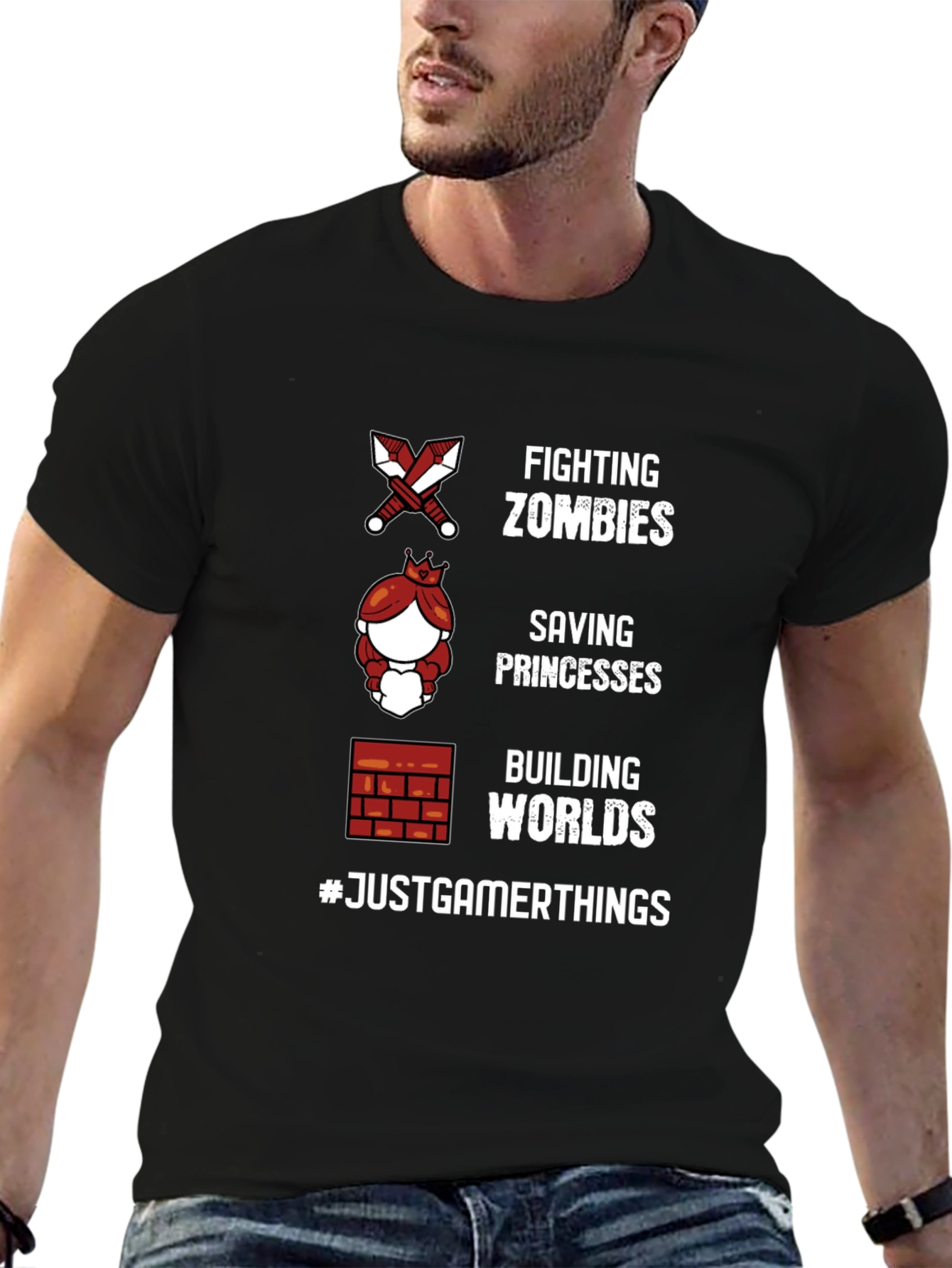 Gamer Things T-Shirt: Zombies Princesses Worlds