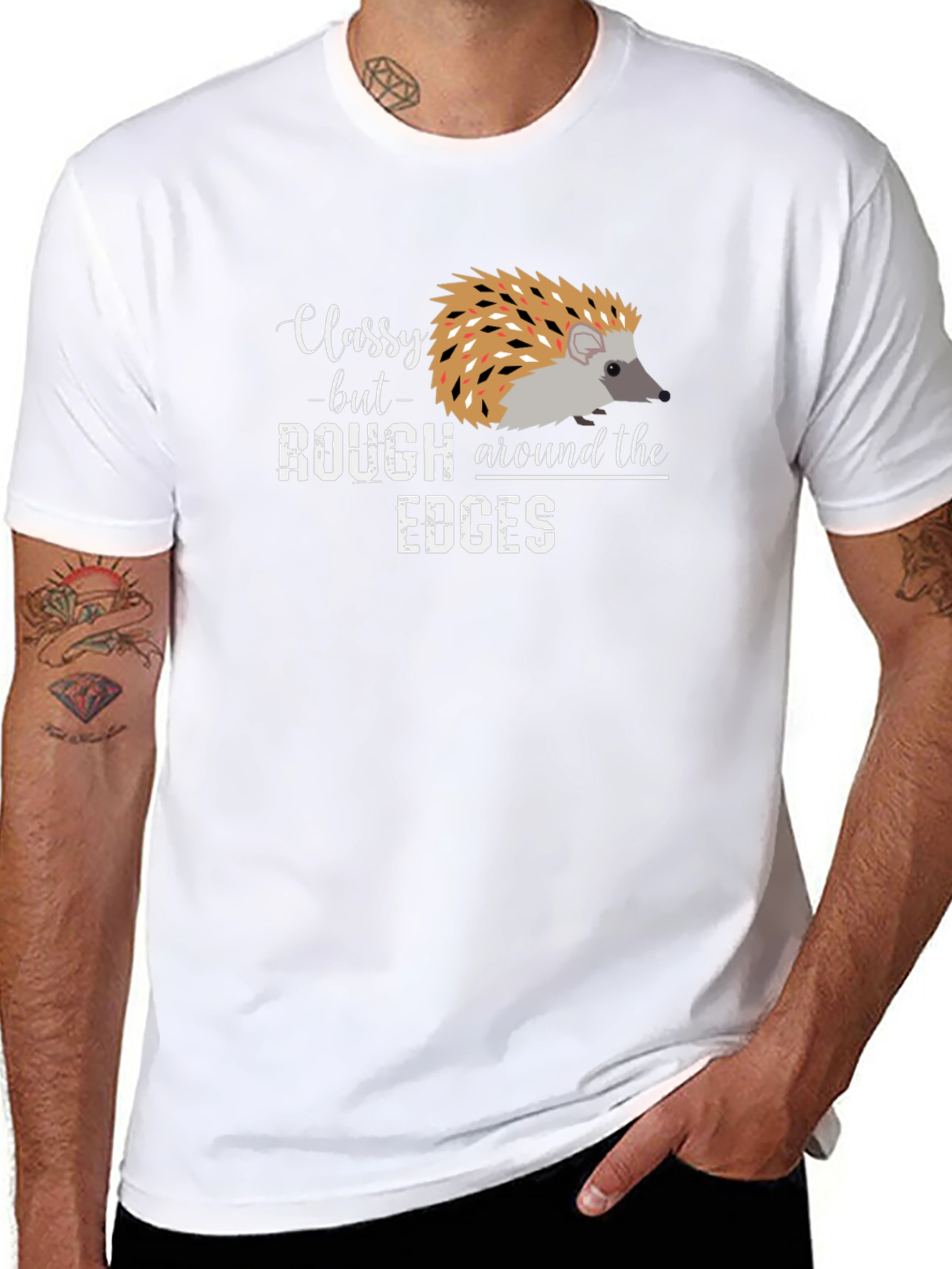 Classy But Rough Edges Hedgehog Graphic Tee
