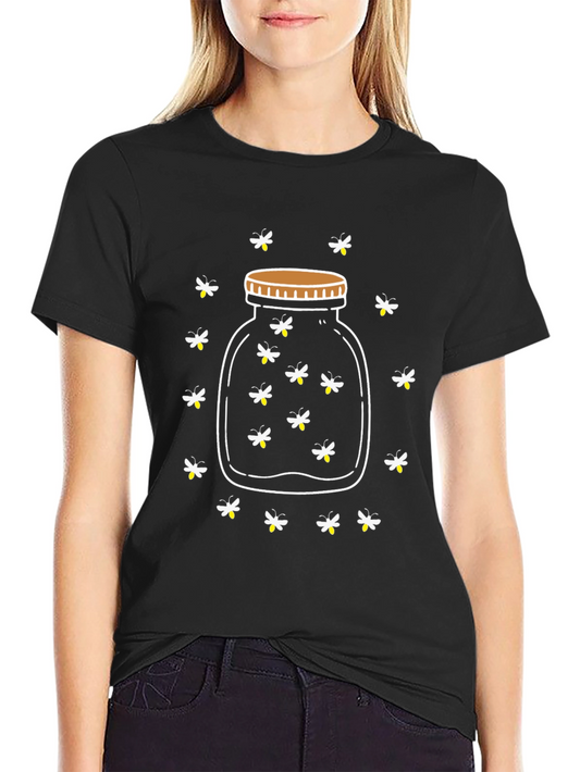 Firefly Jar Graphic Tee - Black Cotton Blend