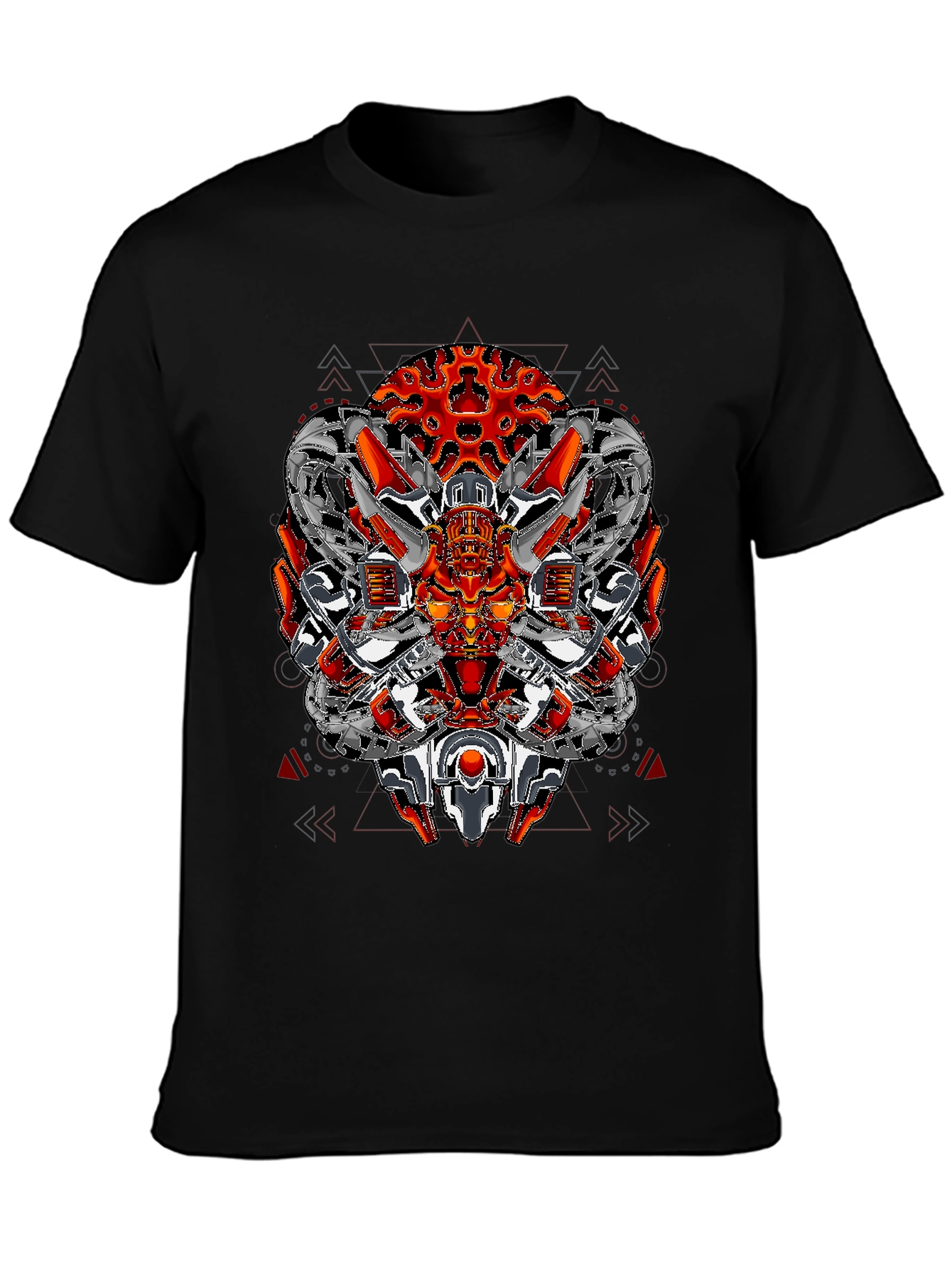 Cyberpunk Mech Graphic Tee - Futuristic Robot Design