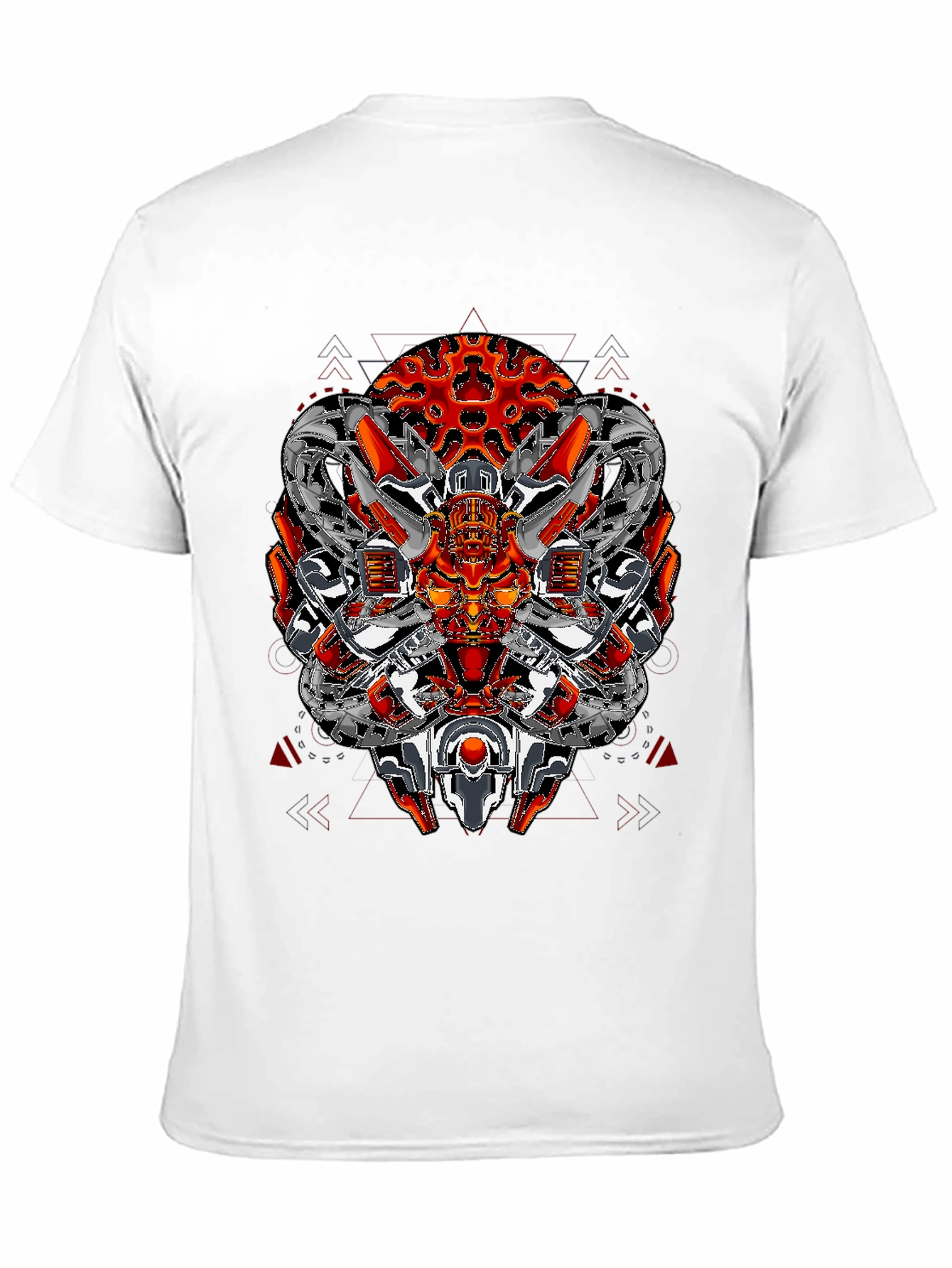 Cyberpunk Mech Graphic Tee - Futuristic Robot Design