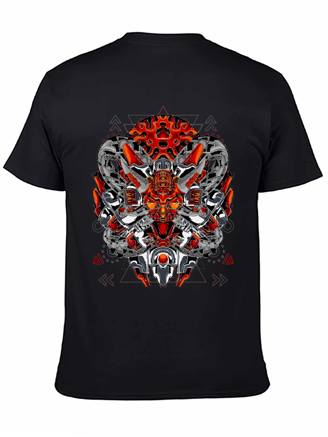Cyberpunk Mech Graphic Tee - Futuristic Robot Design