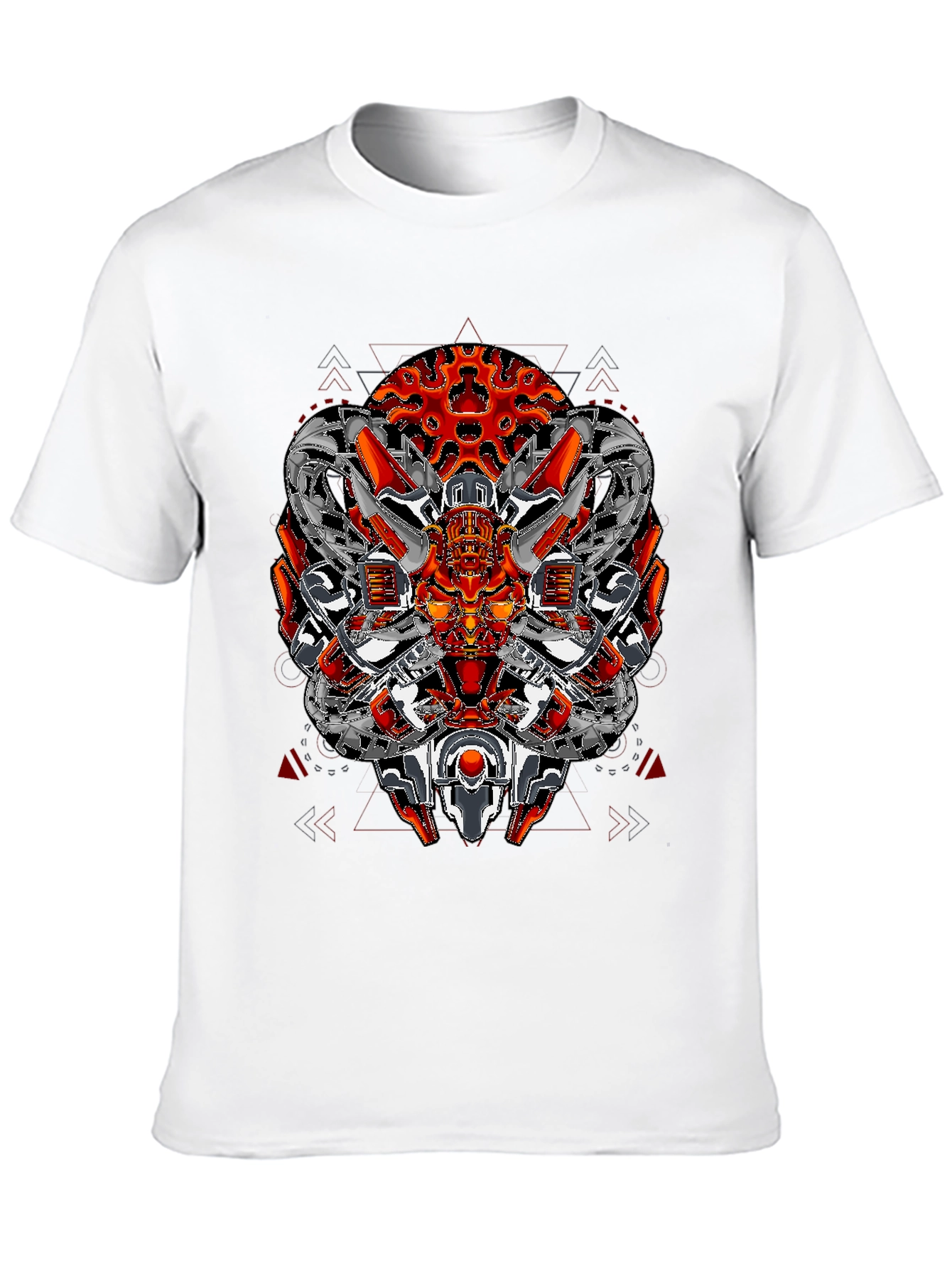 Cyberpunk Mech Graphic Tee - Futuristic Robot Design