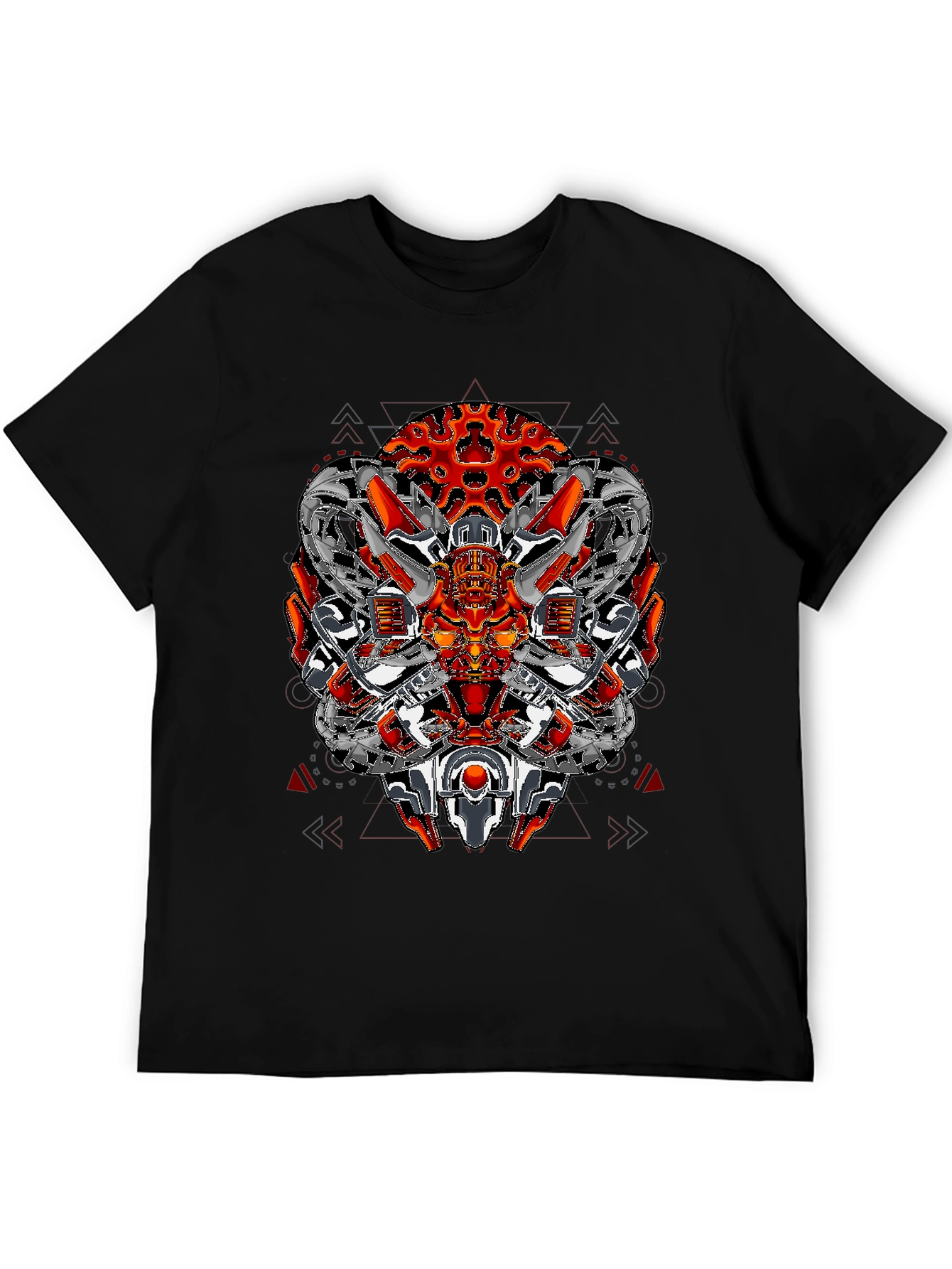 Cyberpunk Mech Graphic Tee - Futuristic Robot Design