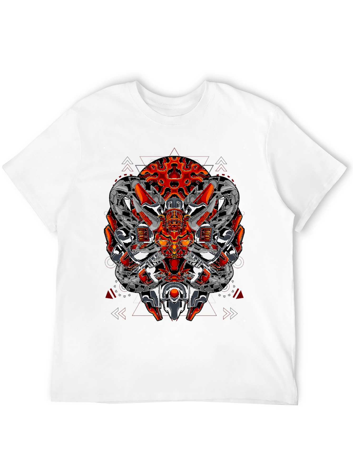 Cyberpunk Mech Graphic Tee - Futuristic Robot Design