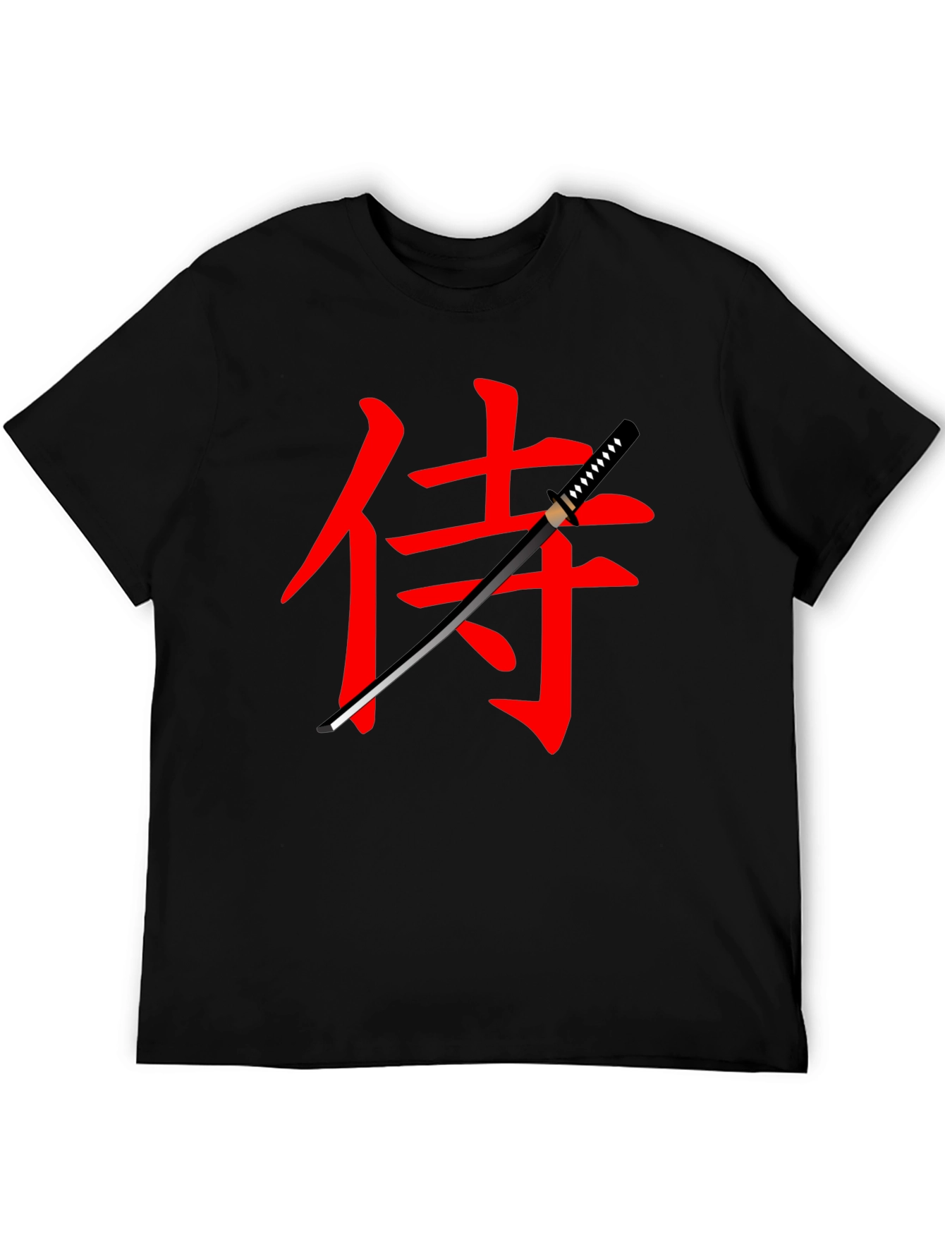 Samurai Katana Graphic Tee - Black