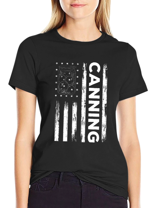 Canning Jar American Flag Graphic Tee