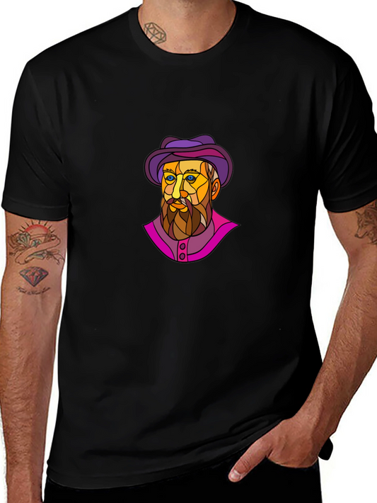 Artistic Man Portrait Graphic T-Shirt