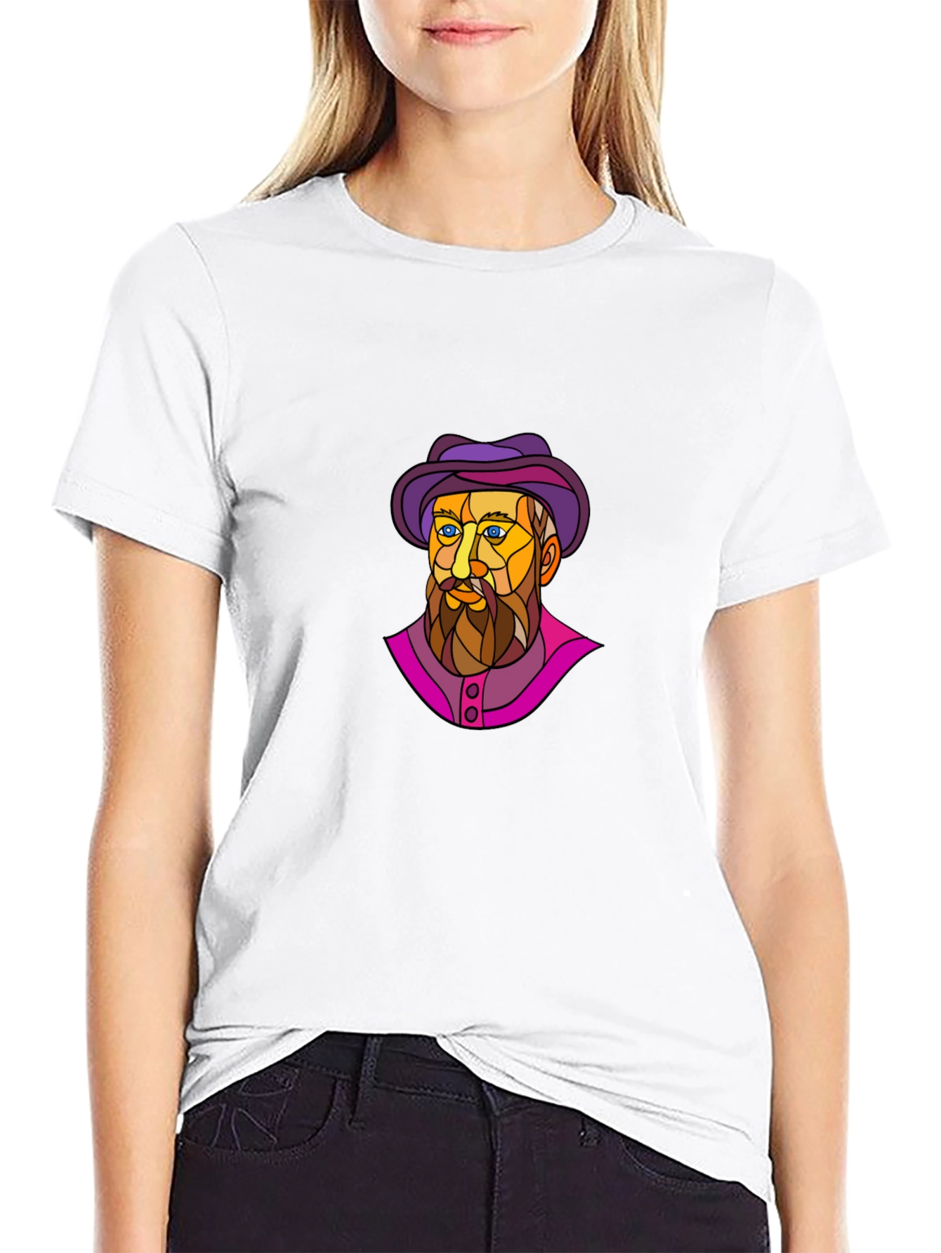 Artistic Man Portrait Graphic T-Shirt