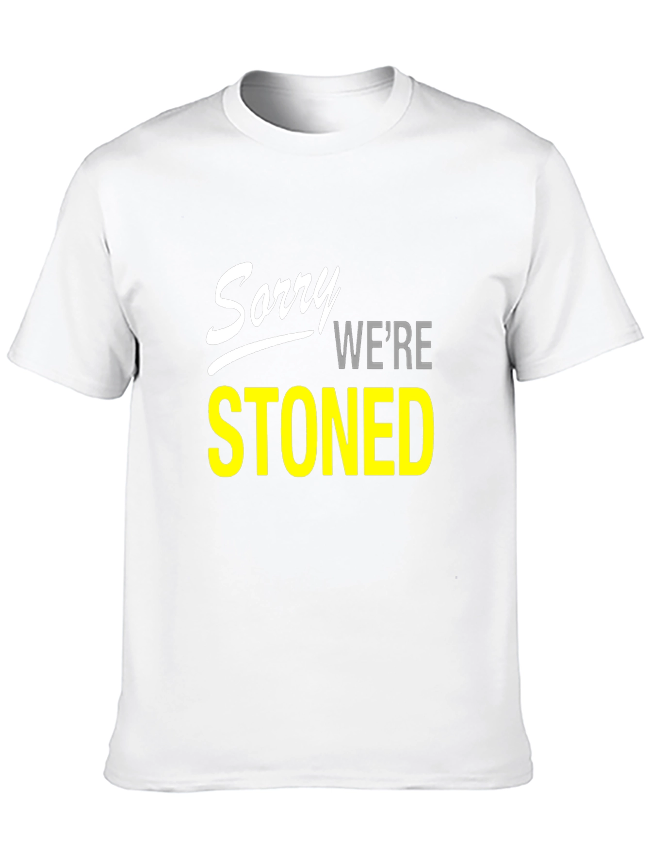 Sorry Were Stoned Graphic Tee - Black T-Shirt