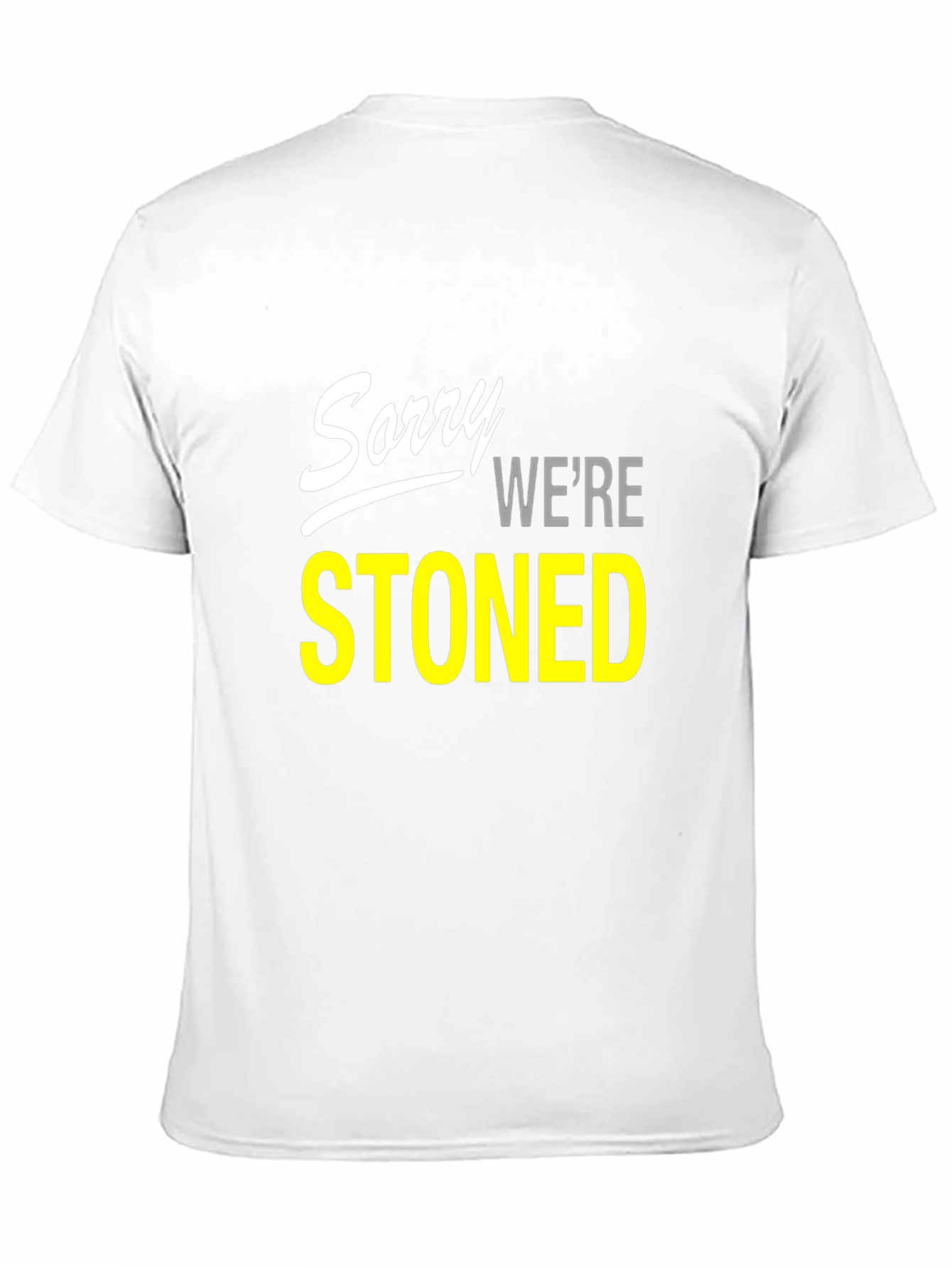 Sorry Were Stoned Graphic Tee - Black T-Shirt
