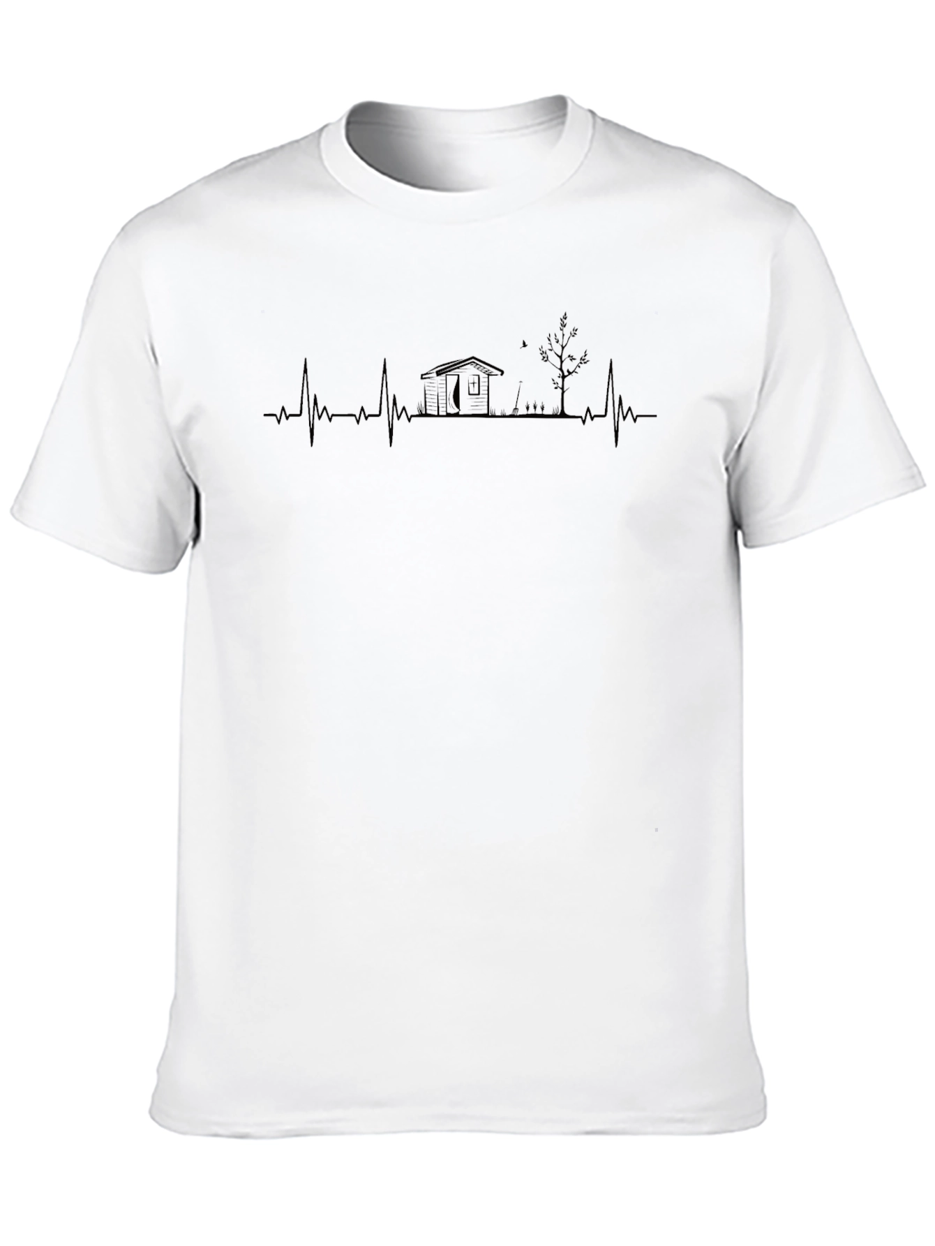 Cabin Life Heartbeat T-Shirt - Black
