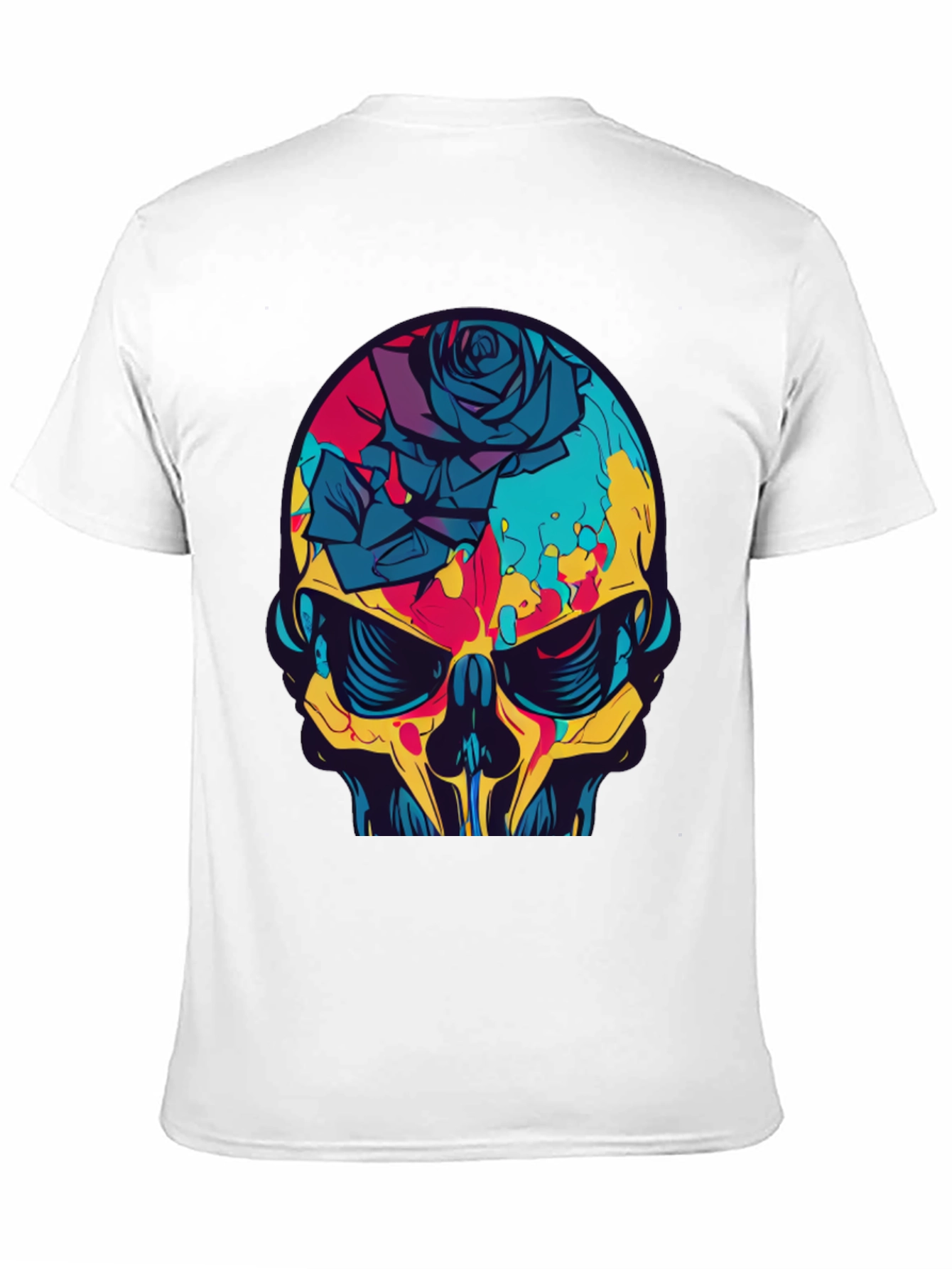 Skull & Rose Graphic Tee - Bold Edgy Design
