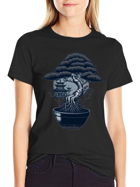 Bonsai Tree Graphic Tee - Zen Style Shirt