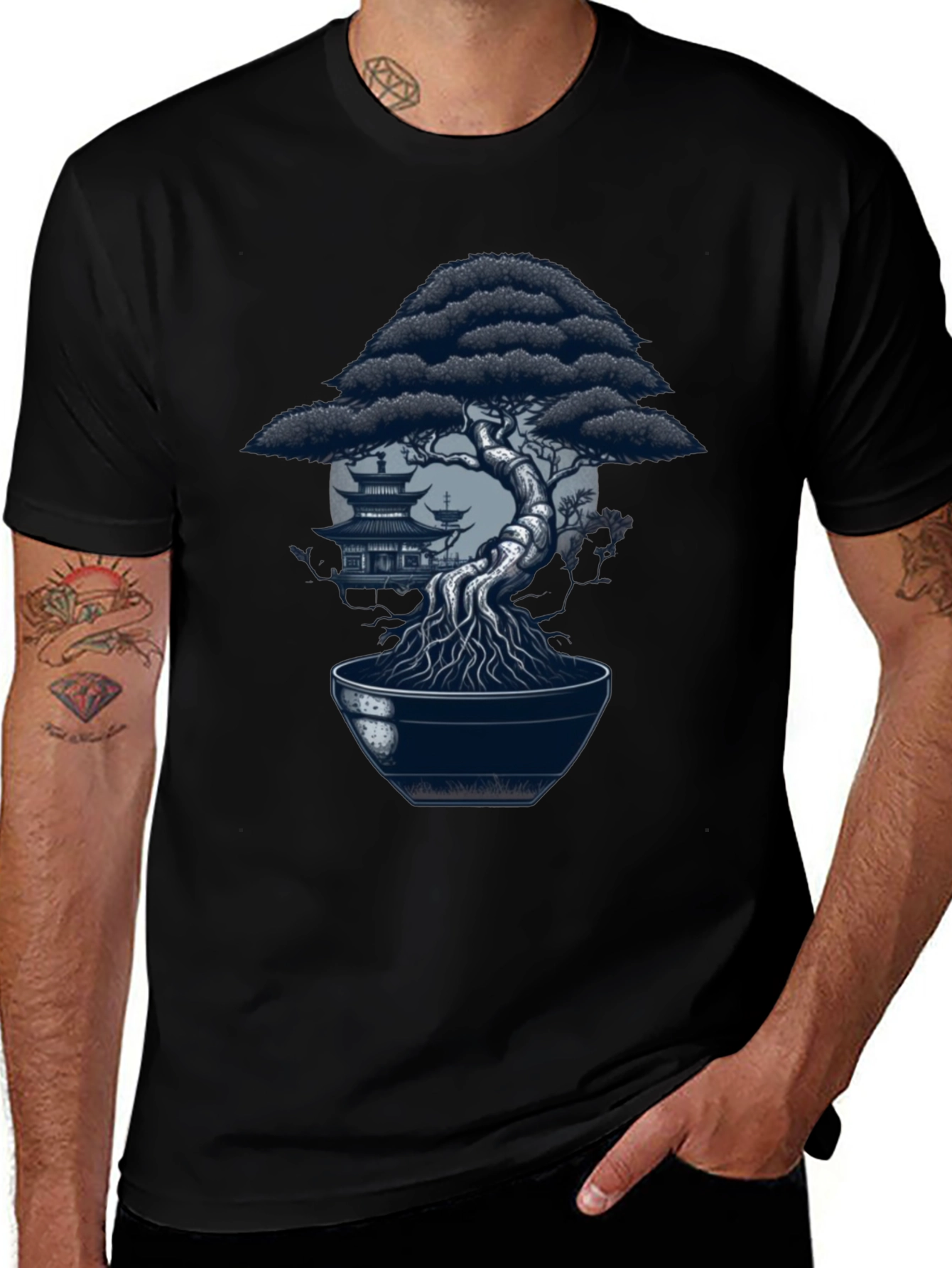Bonsai Tree Graphic Tee - Zen Style Shirt
