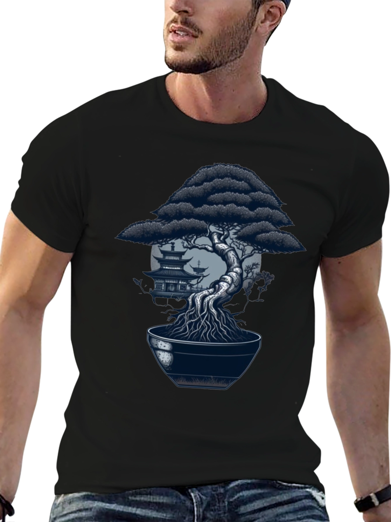 Bonsai Tree Graphic Tee - Zen Style Shirt