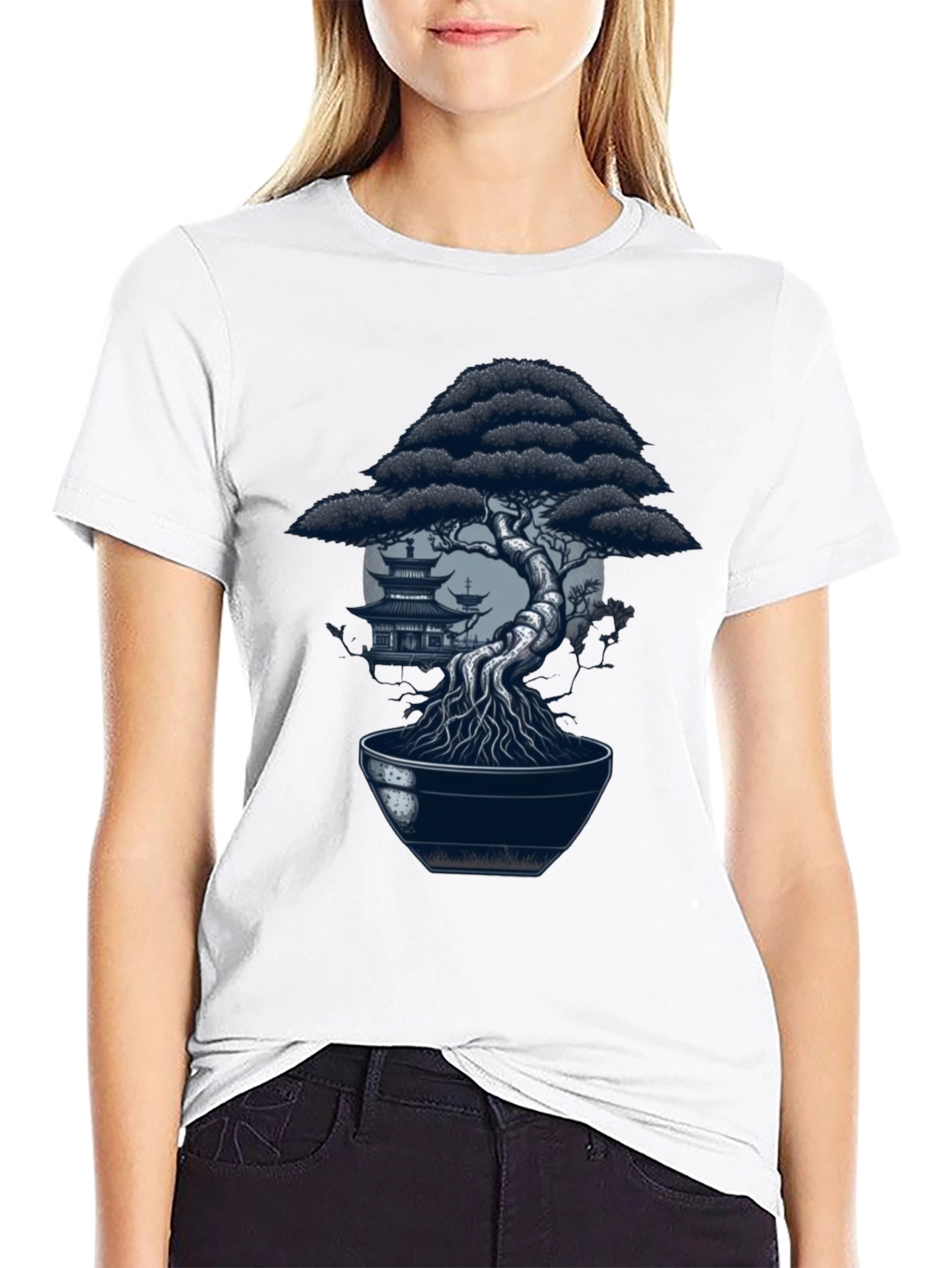 Bonsai Tree Graphic Tee - Zen Style Shirt