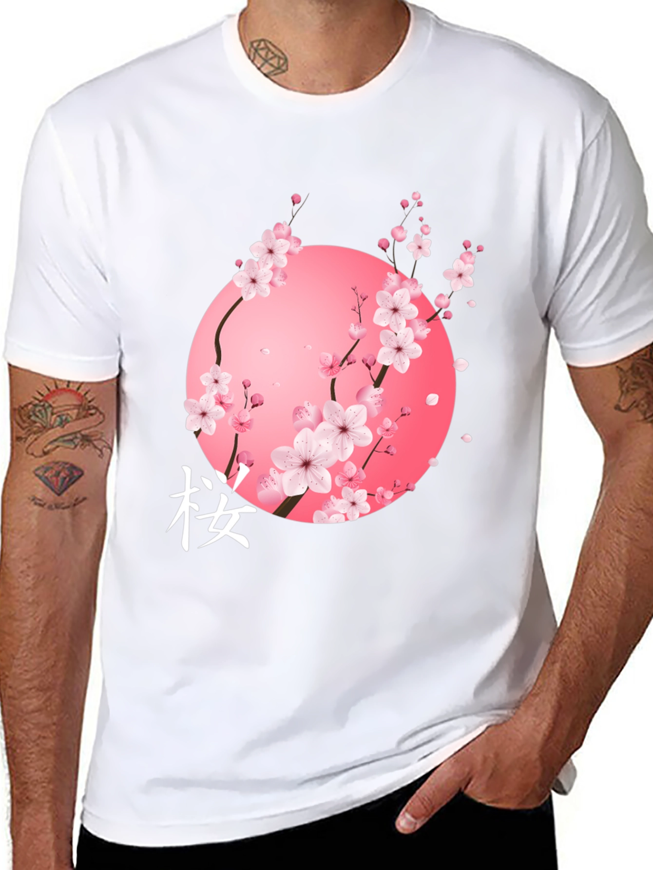Cherry Blossom Black T-Shirt