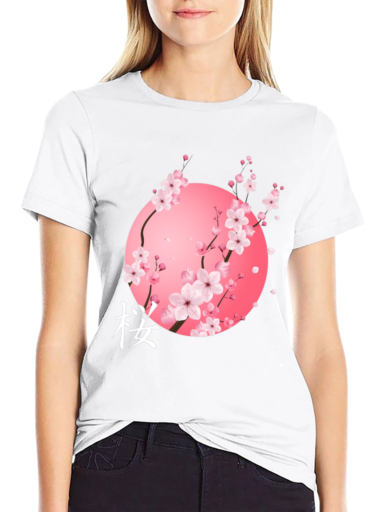 Cherry Blossom Black T-Shirt