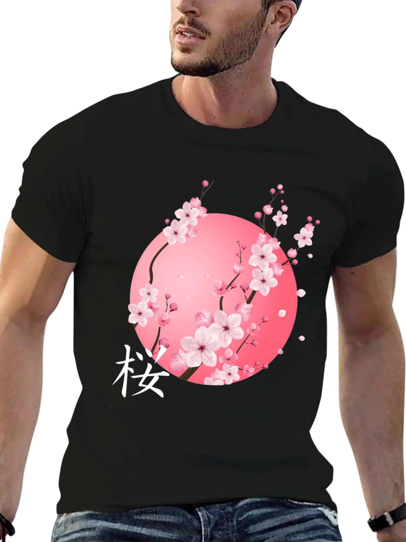Cherry Blossom Black T-Shirt