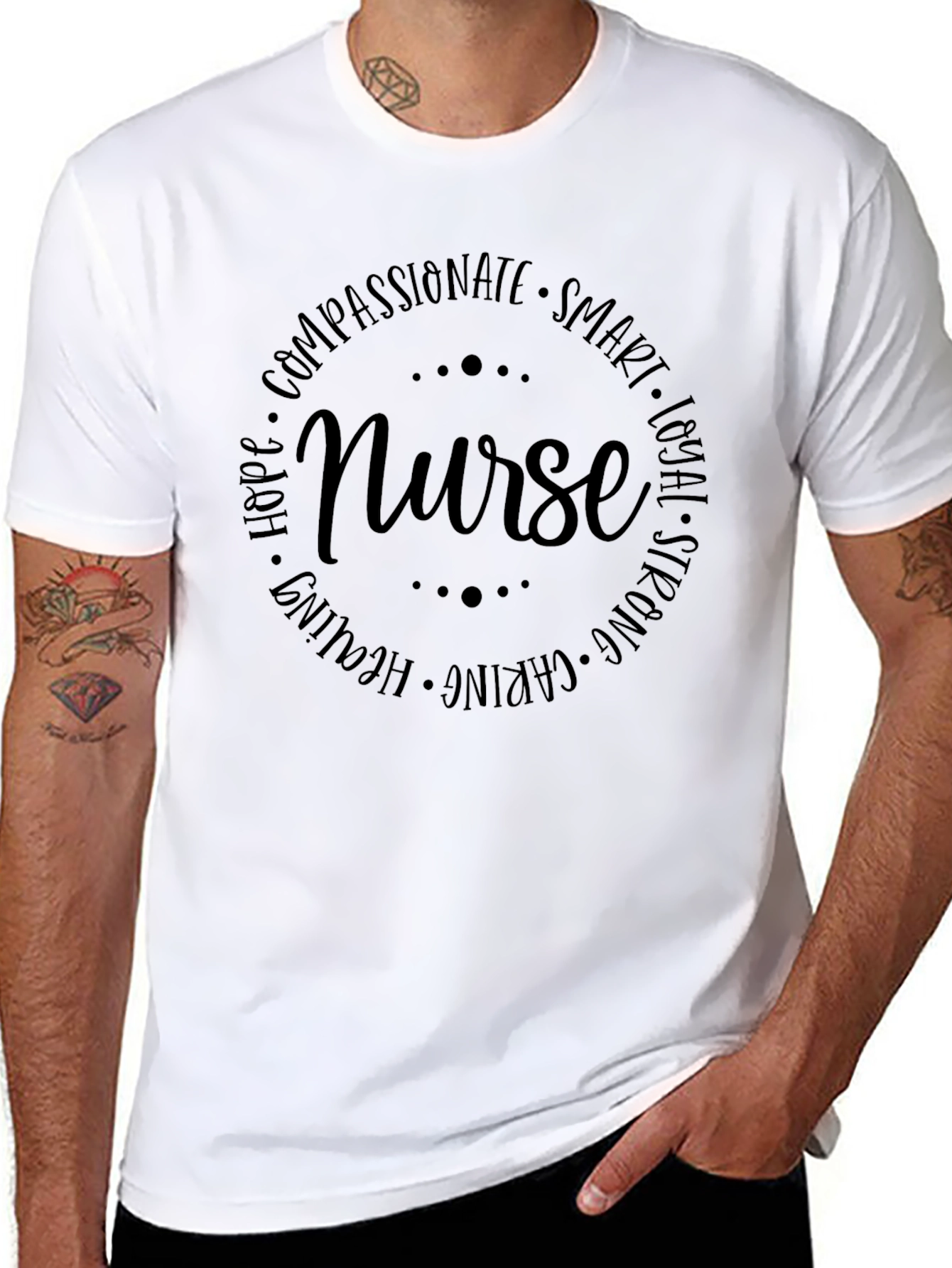 Nurse Compassionate T-Shirt - Black