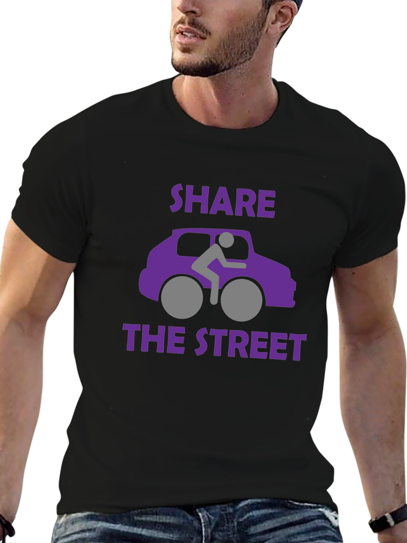 Share the Street Graphic T-Shirt - Black