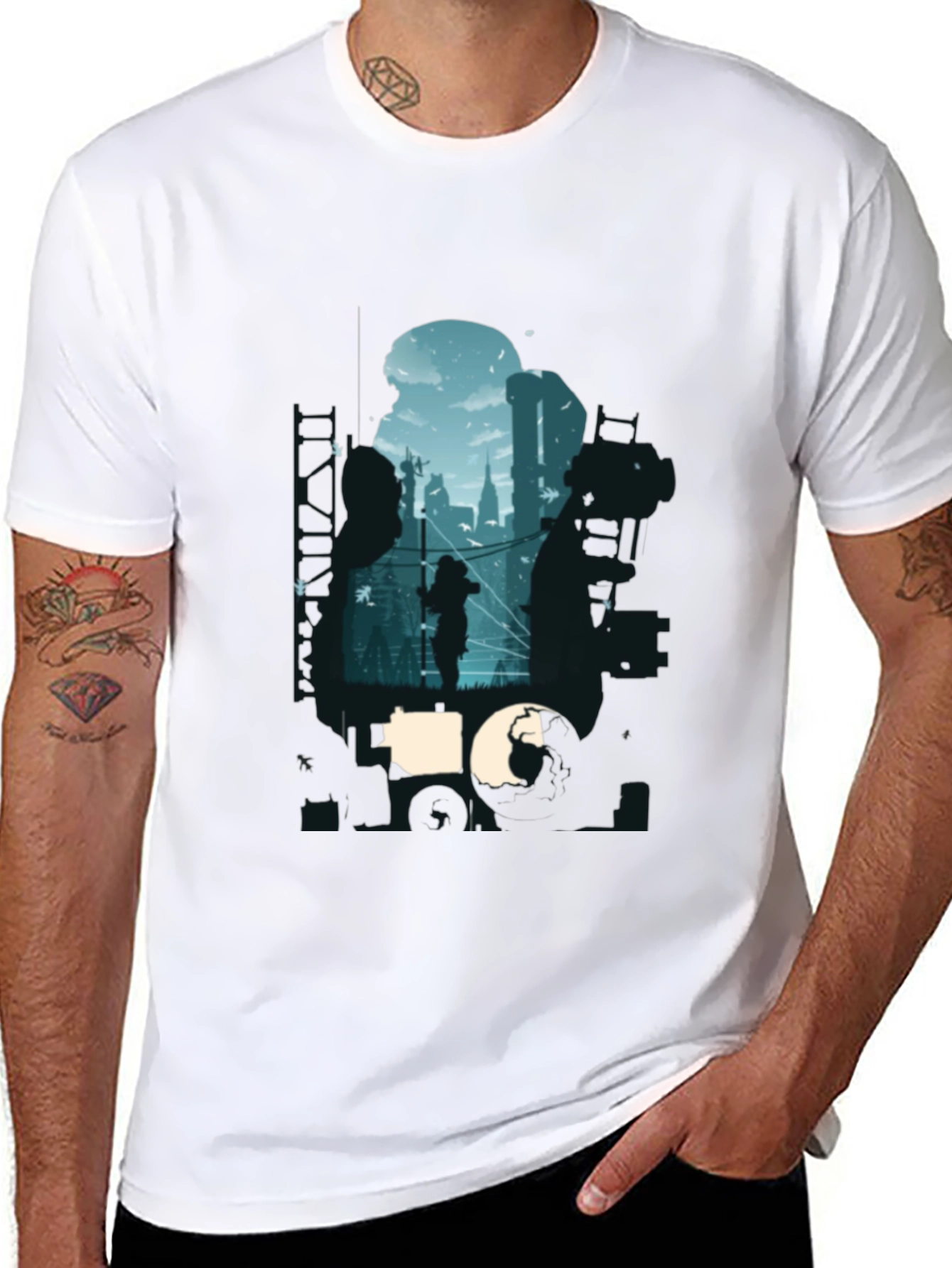 Bioshock Inspired Graphic T-Shirt - Black