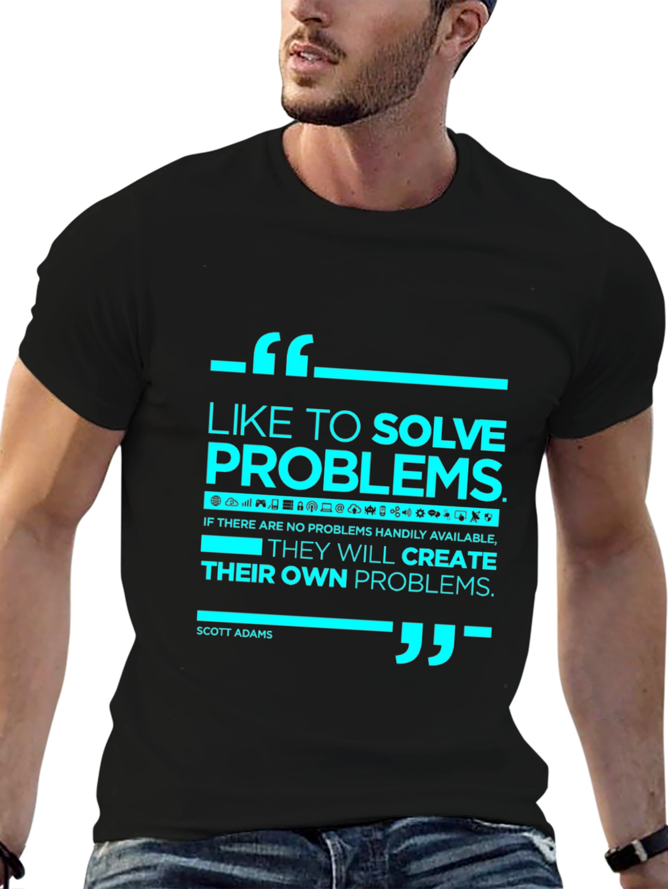 Solve Problems Graphic Tee - Black