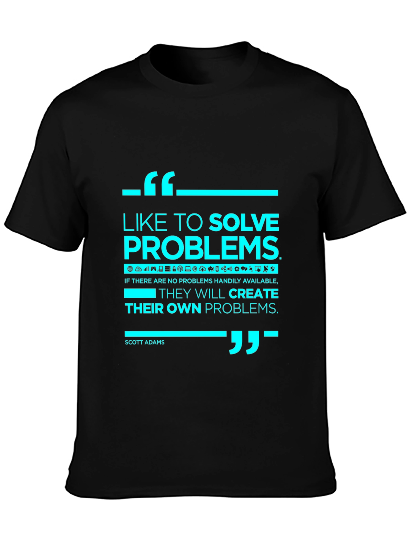 Solve Problems Graphic Tee - Black