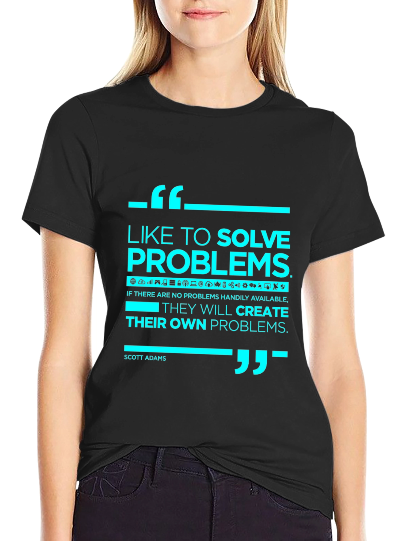 Solve Problems Graphic Tee - Black