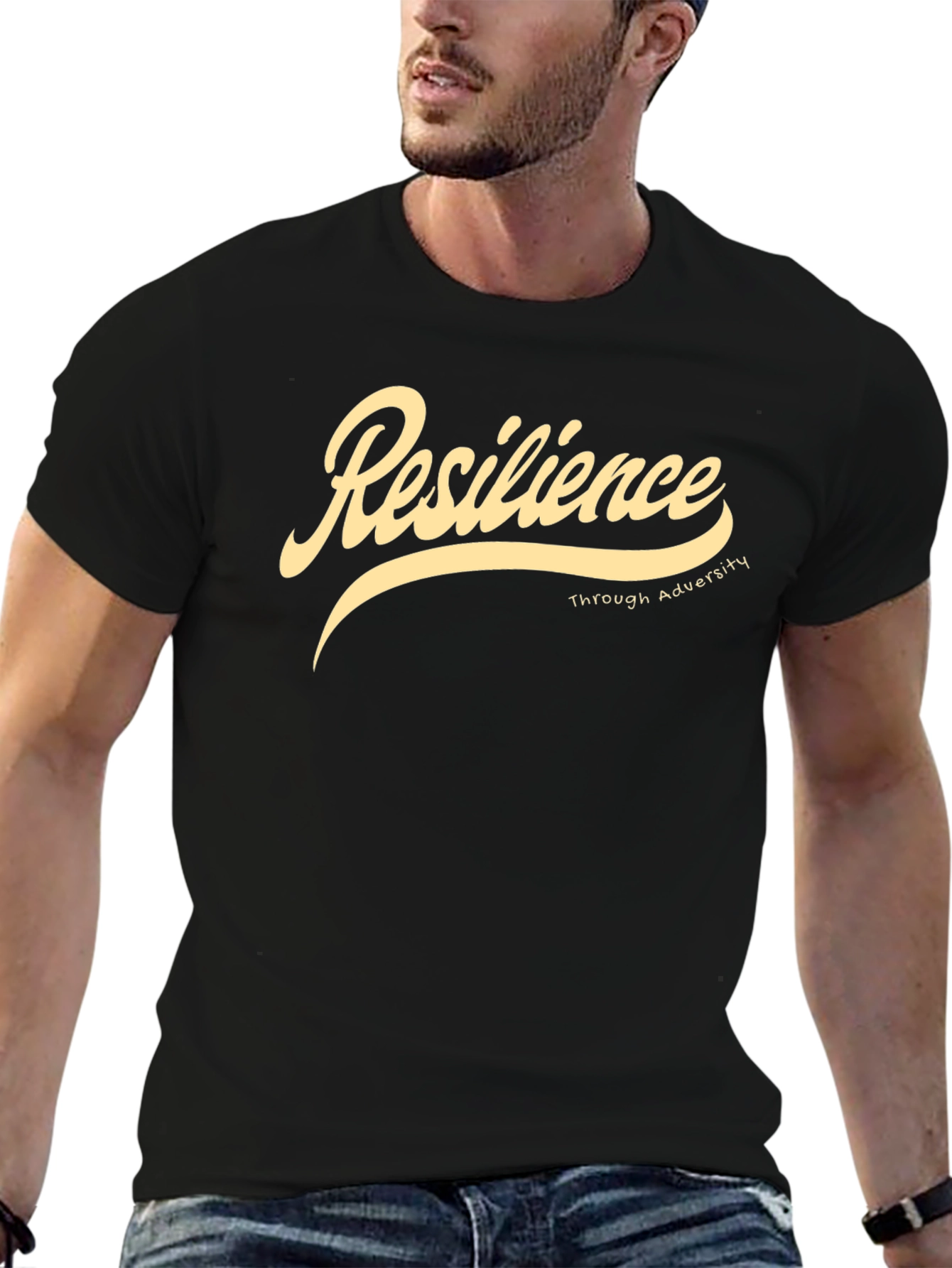 Resilience Graphic T-Shirt - Black Casual Tee