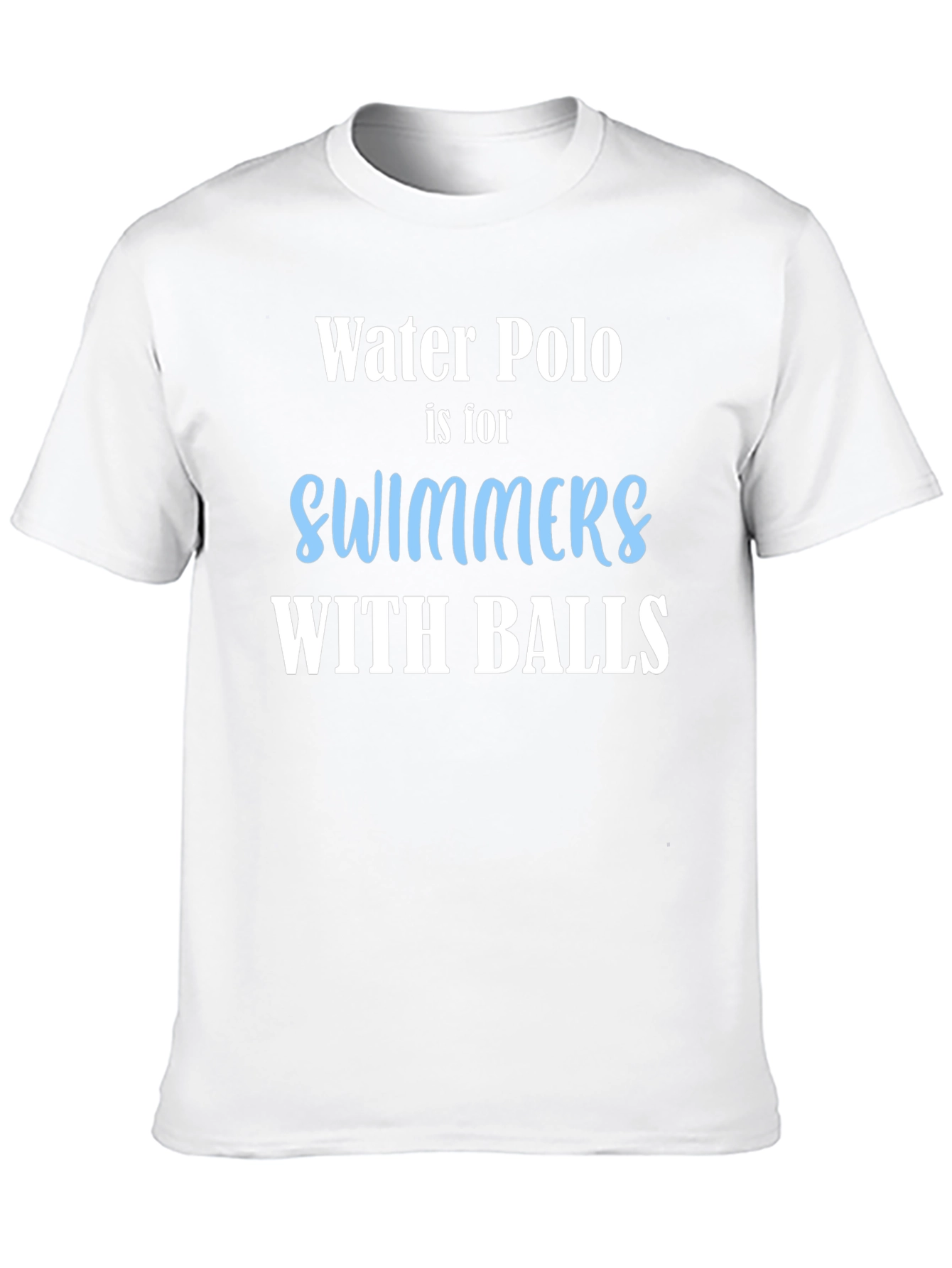 Water Polo Swimmers with Balls Black Graphic T-Shirt