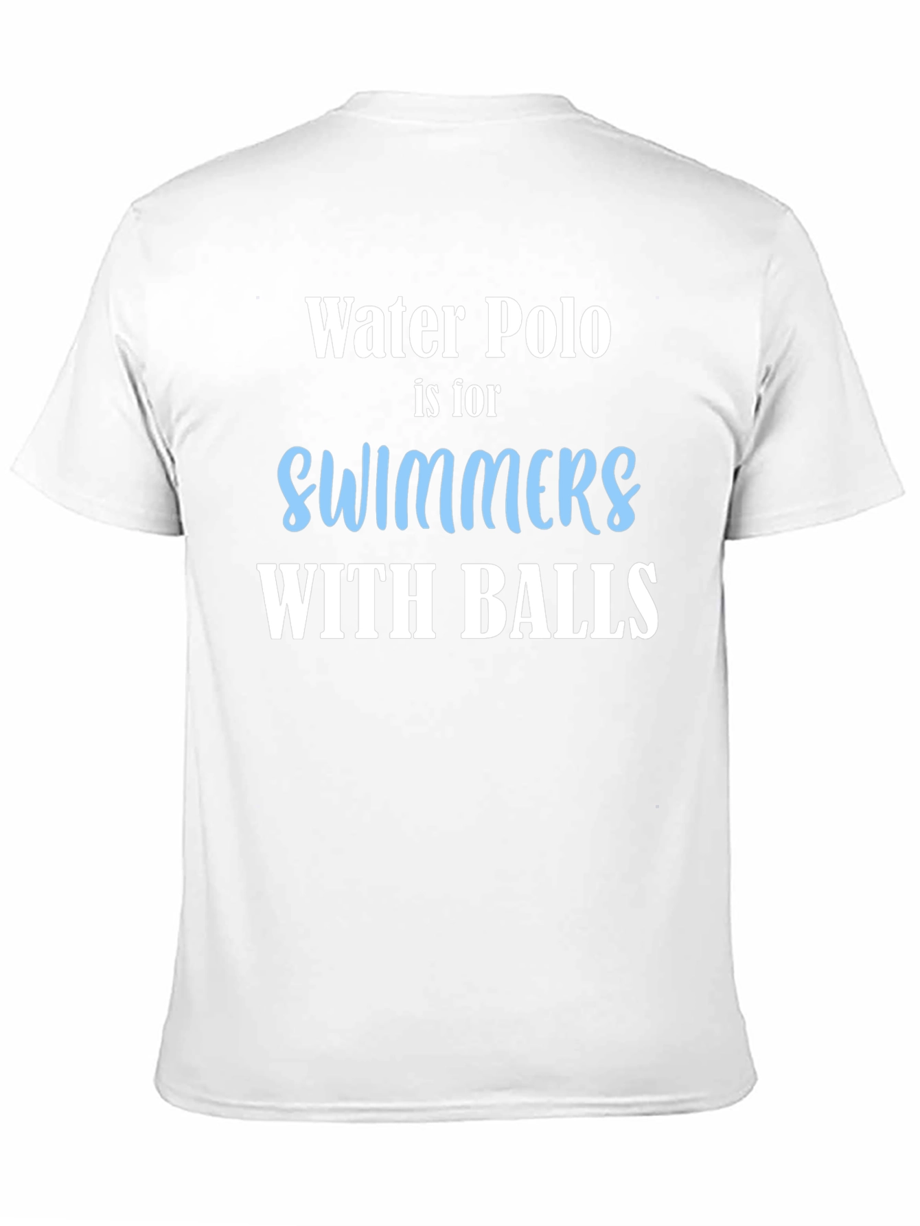 Water Polo Swimmers with Balls Black Graphic T-Shirt