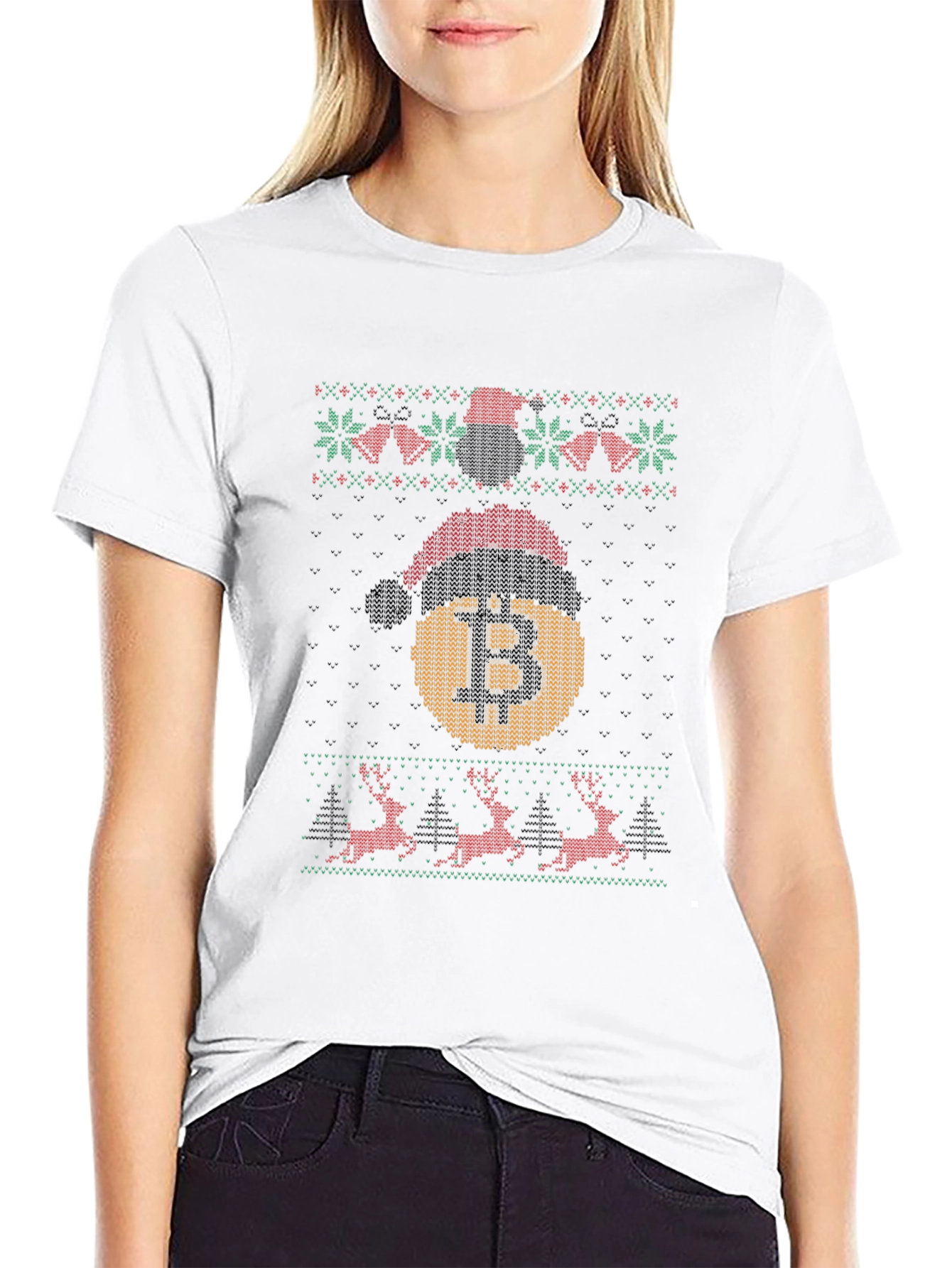 Bitcoin Ugly Christmas Sweater T-Shirt