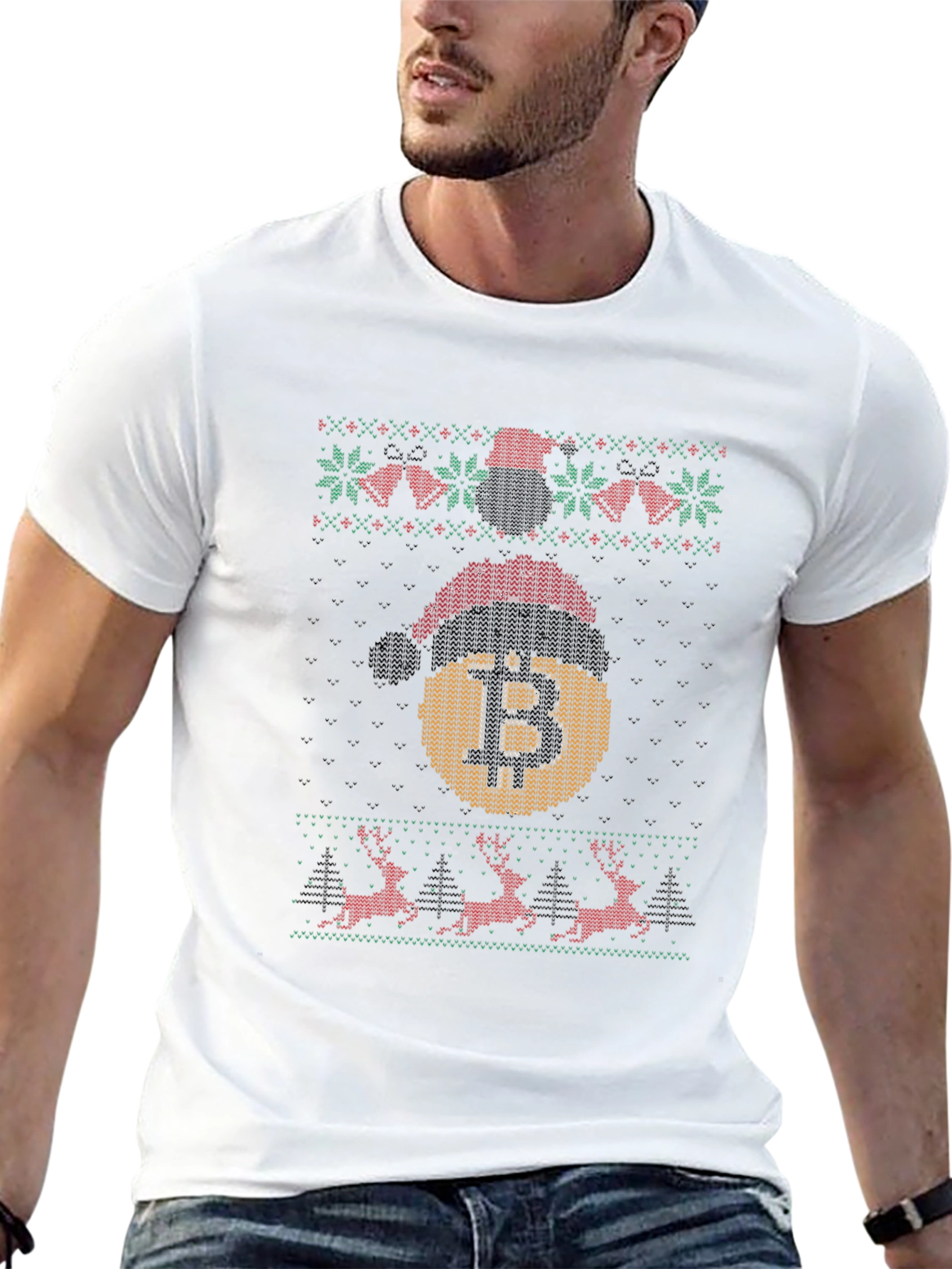 Bitcoin Ugly Christmas Sweater T-Shirt