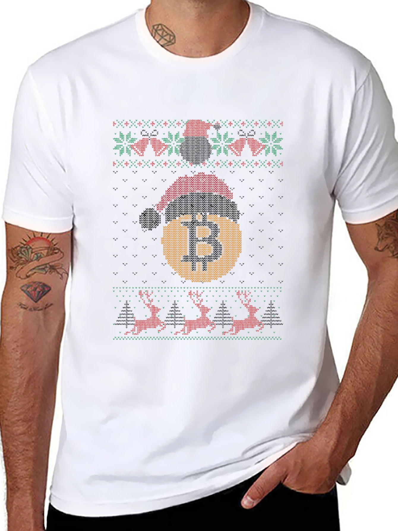 Bitcoin Ugly Christmas Sweater T-Shirt