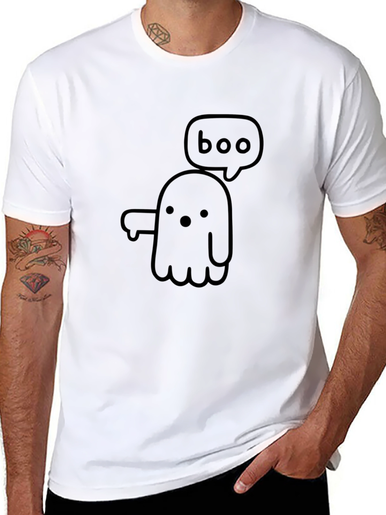 Boo Ghost T-Shirt - Halloween Spooky Season