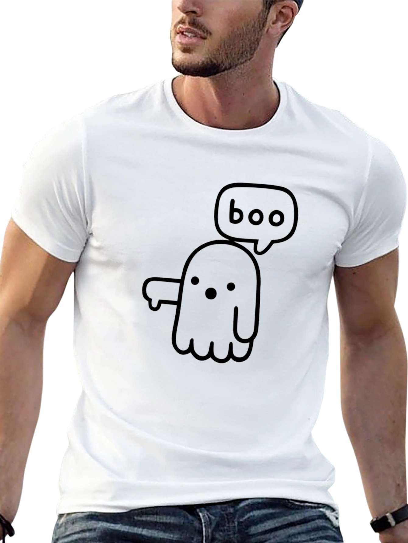 Boo Ghost T-Shirt - Halloween Spooky Season