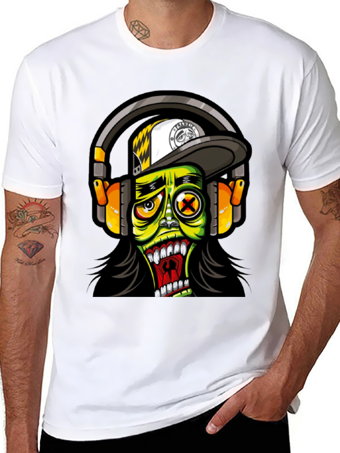 Zombie DJ Graphic T-Shirt - Funky and Fresh