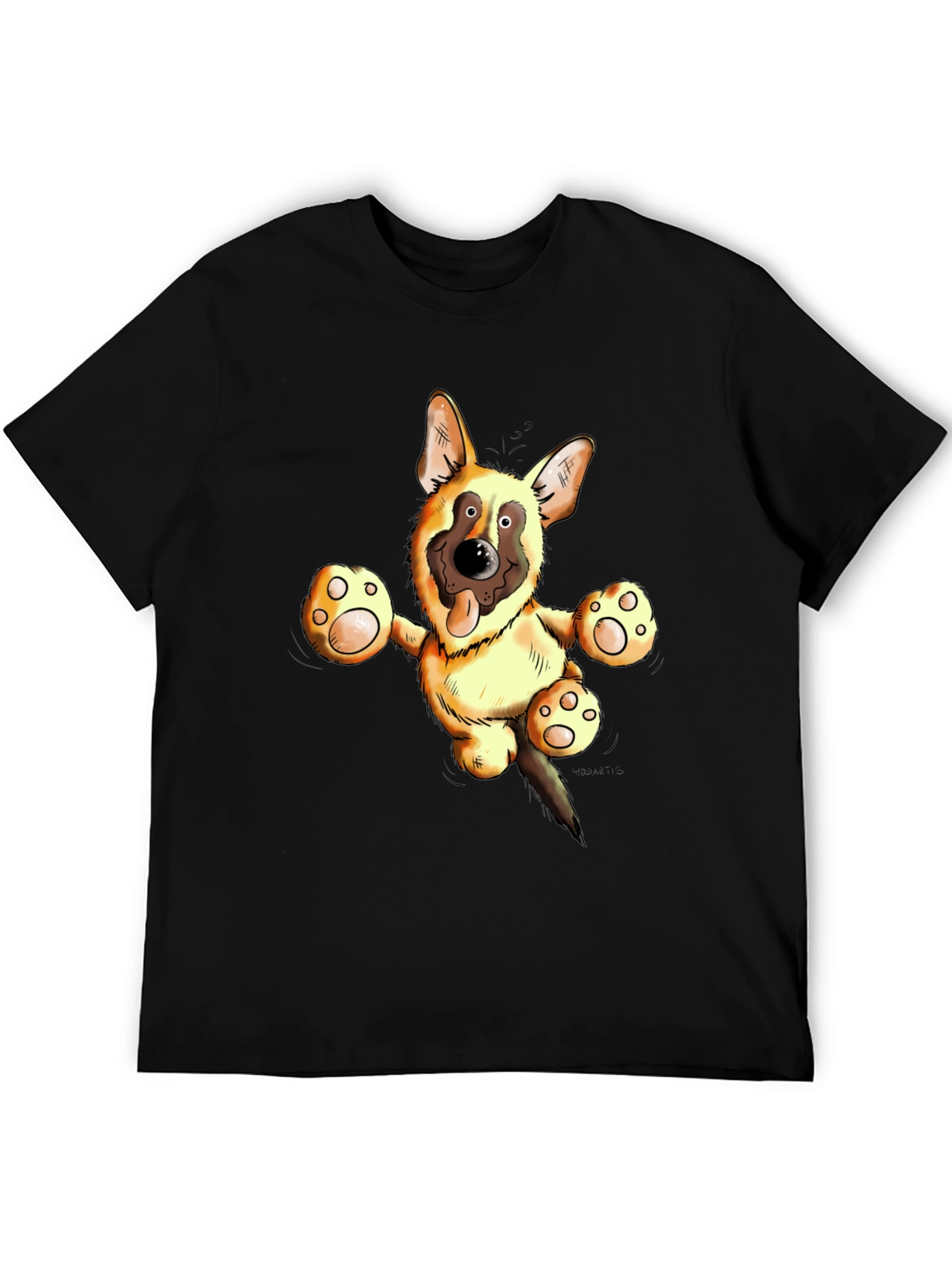 Cartoon German Shepherd Graphic Tee