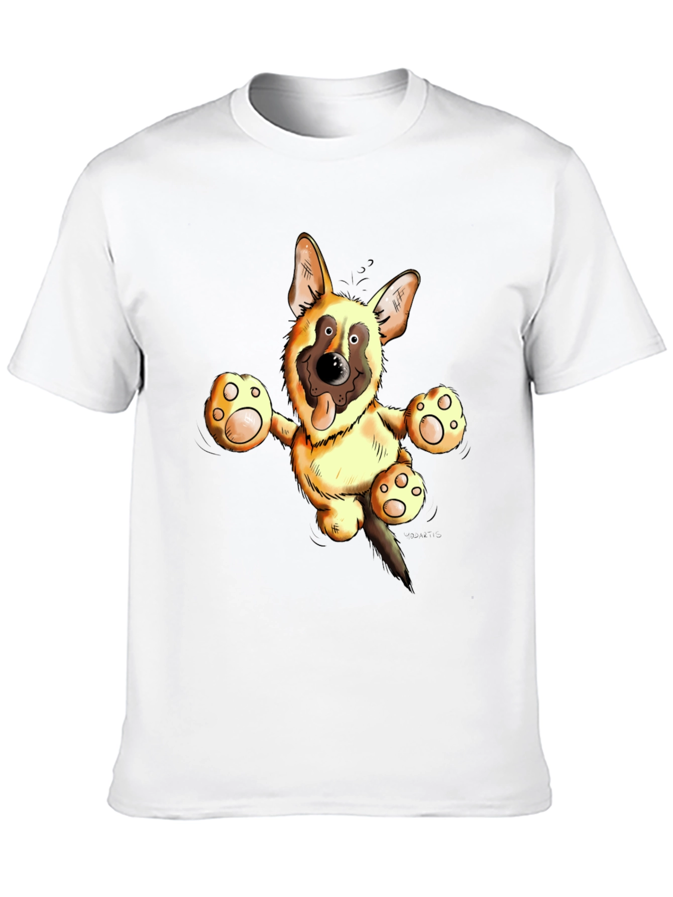 Cartoon German Shepherd Graphic Tee