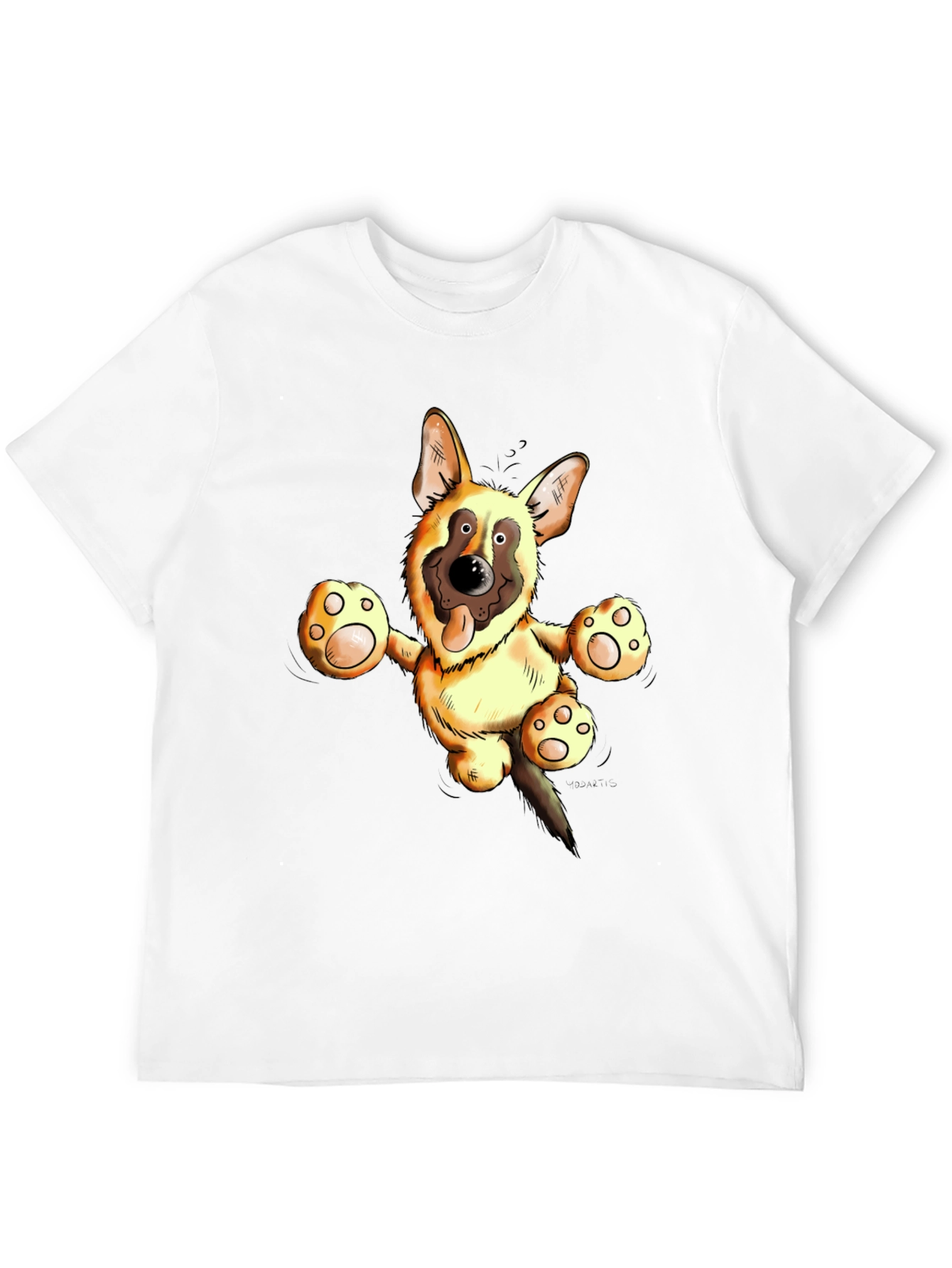 Cartoon German Shepherd Graphic Tee